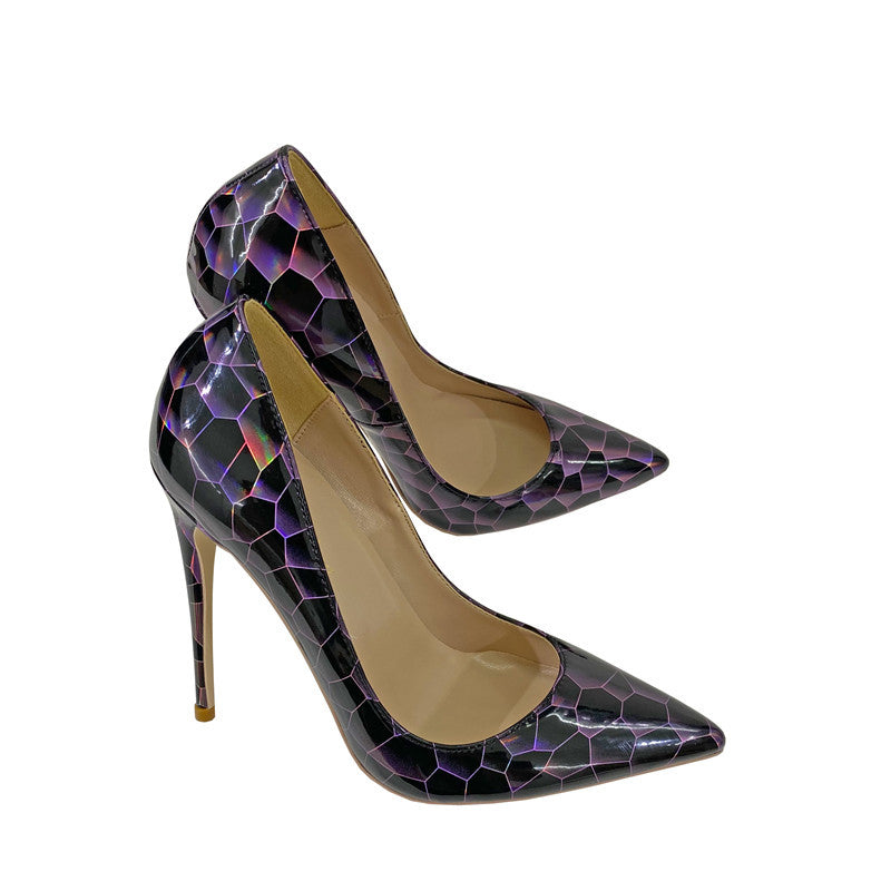 Pre Order:  Stone Pattern Shallow Cut Stilettos