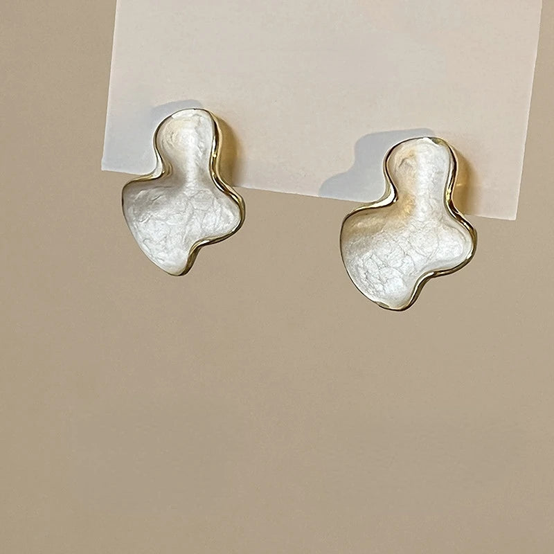 Pre Order:  Pearl White Cloud Stud Earrings