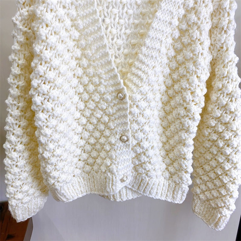 Pre Order:  Rod Needle Knitted Loose Cardigan