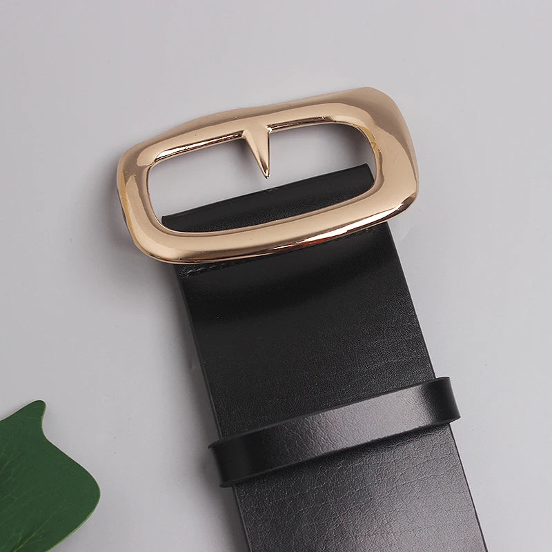 Pre Order:  Black Needle Buckle Leather Belt