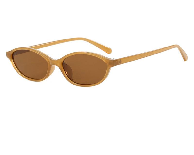 Sleek Oval Cat-Eye Sunglasses