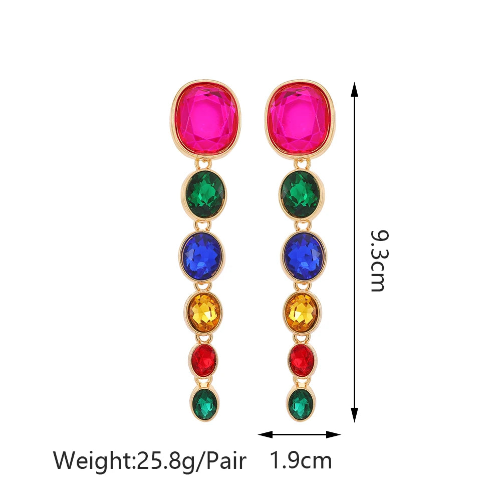 Pre Order:  Multicolor Oval Drop Earrings