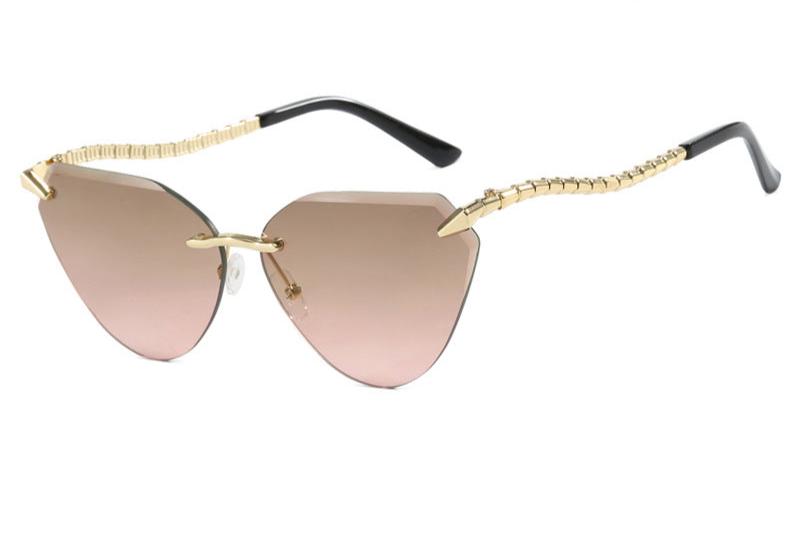 Pre Order:  Snake Rimless Cat Eye Sunglasses