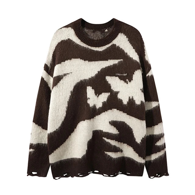 Pre Order:  Butterfly Jacquard Knitted Sweater