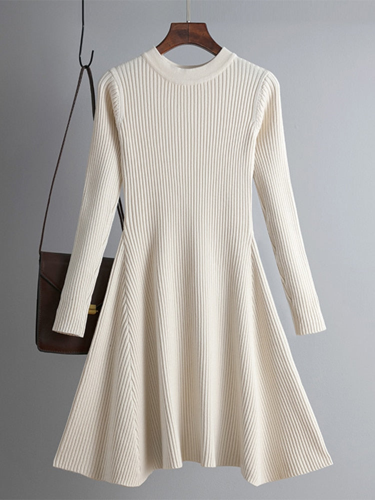 Simple Chic A-Line Thick Sweater Dress