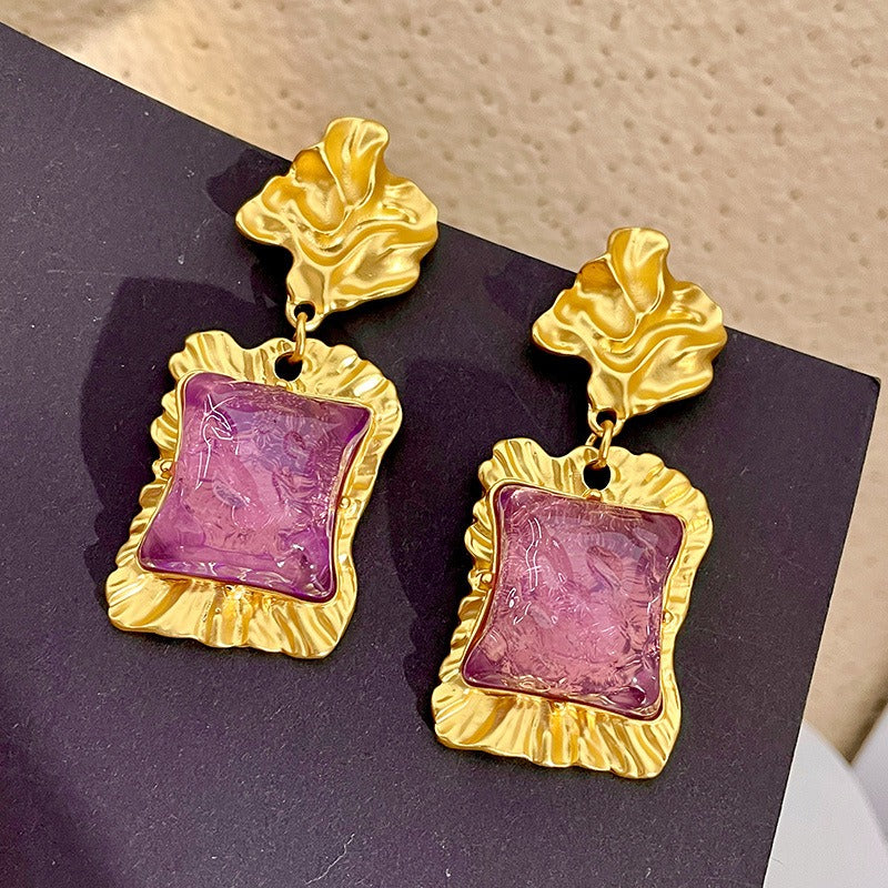 Pre Order:  Vintage Crystal Lava Earrings