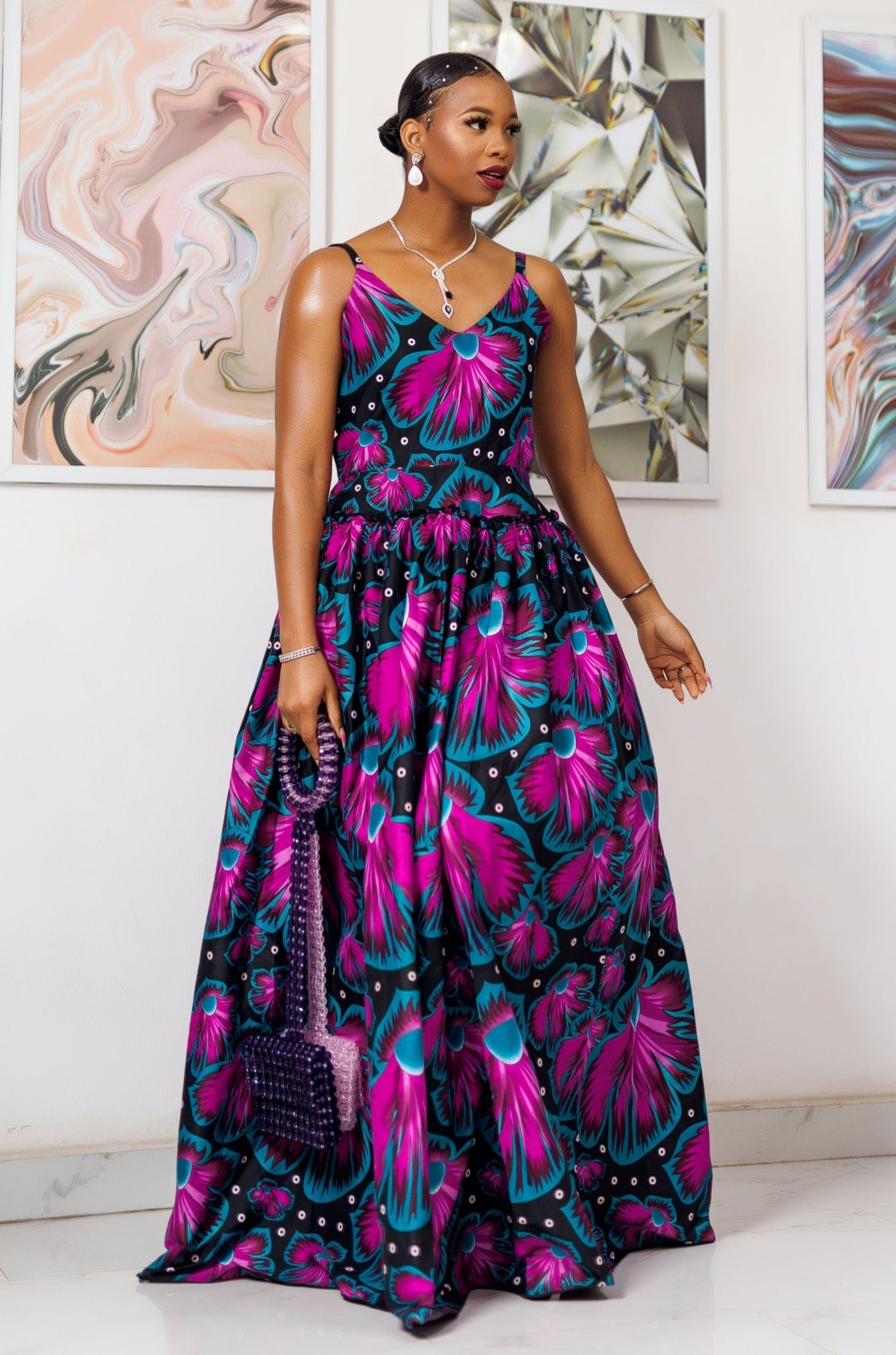 Pre Order:  Fundua Backless Maxi Dress