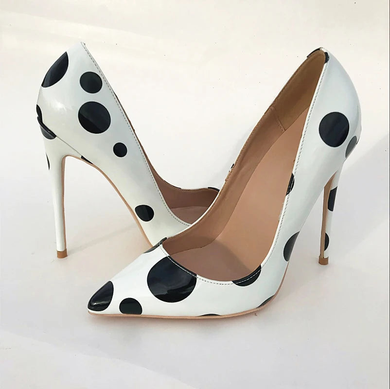 Pre Order:  Polka Dots Low Cut Stilettos