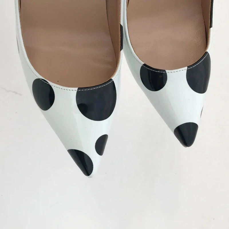 Pre Order:  Polka Dots Low Cut Stilettos