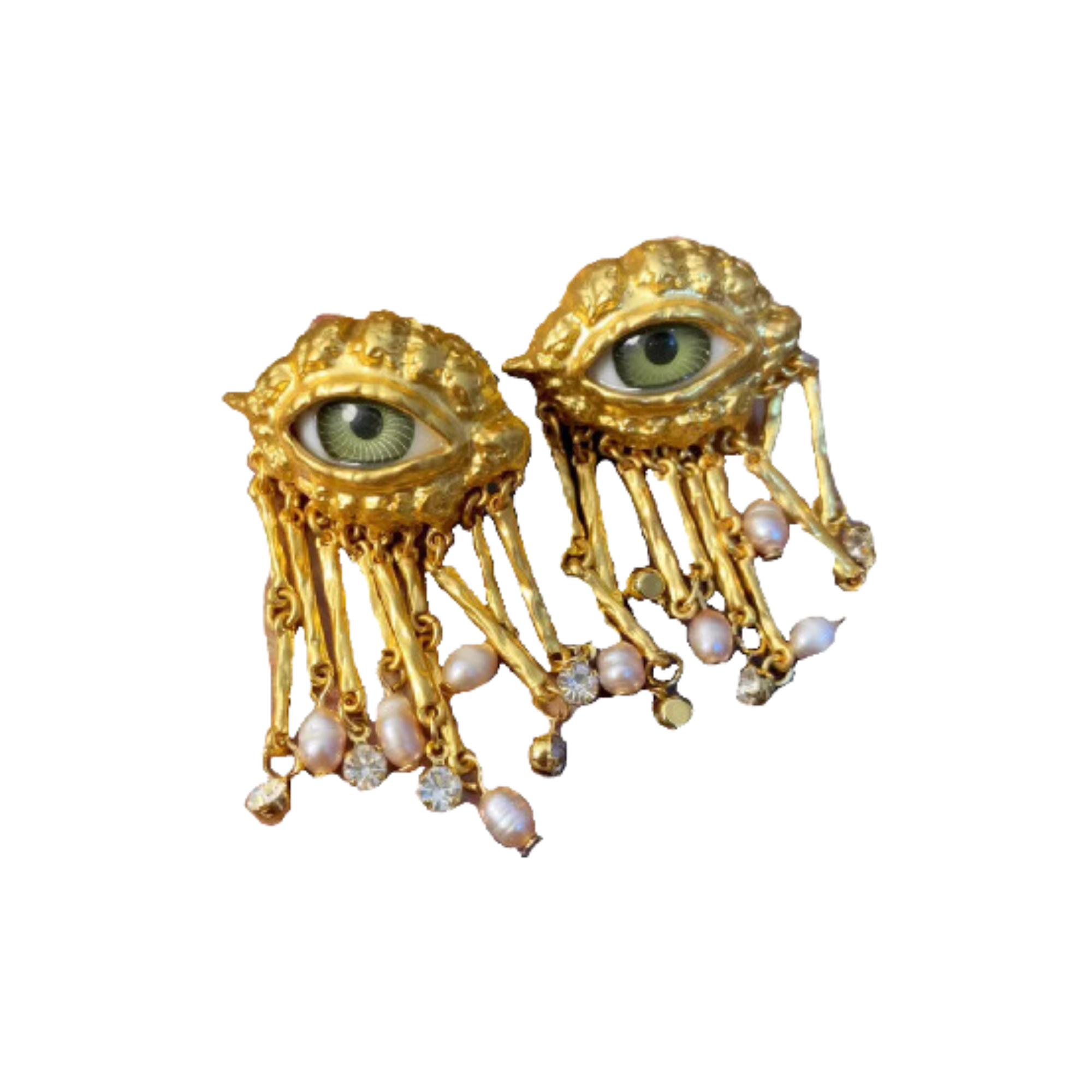 Pre Order:  Open Eyes Faux Pearls Ring/Earrings