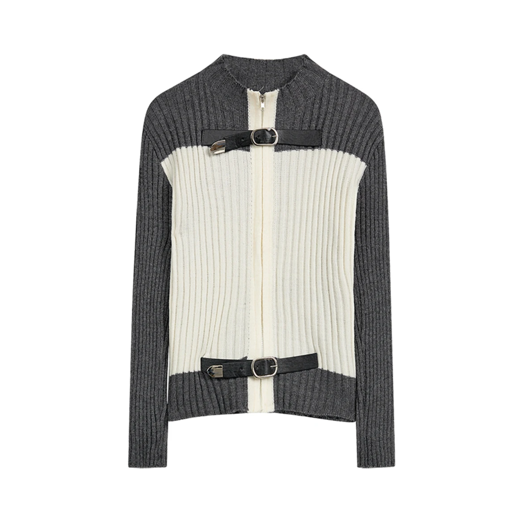 Pre Order:  Colorblock Dual Strap Knit Cardigan