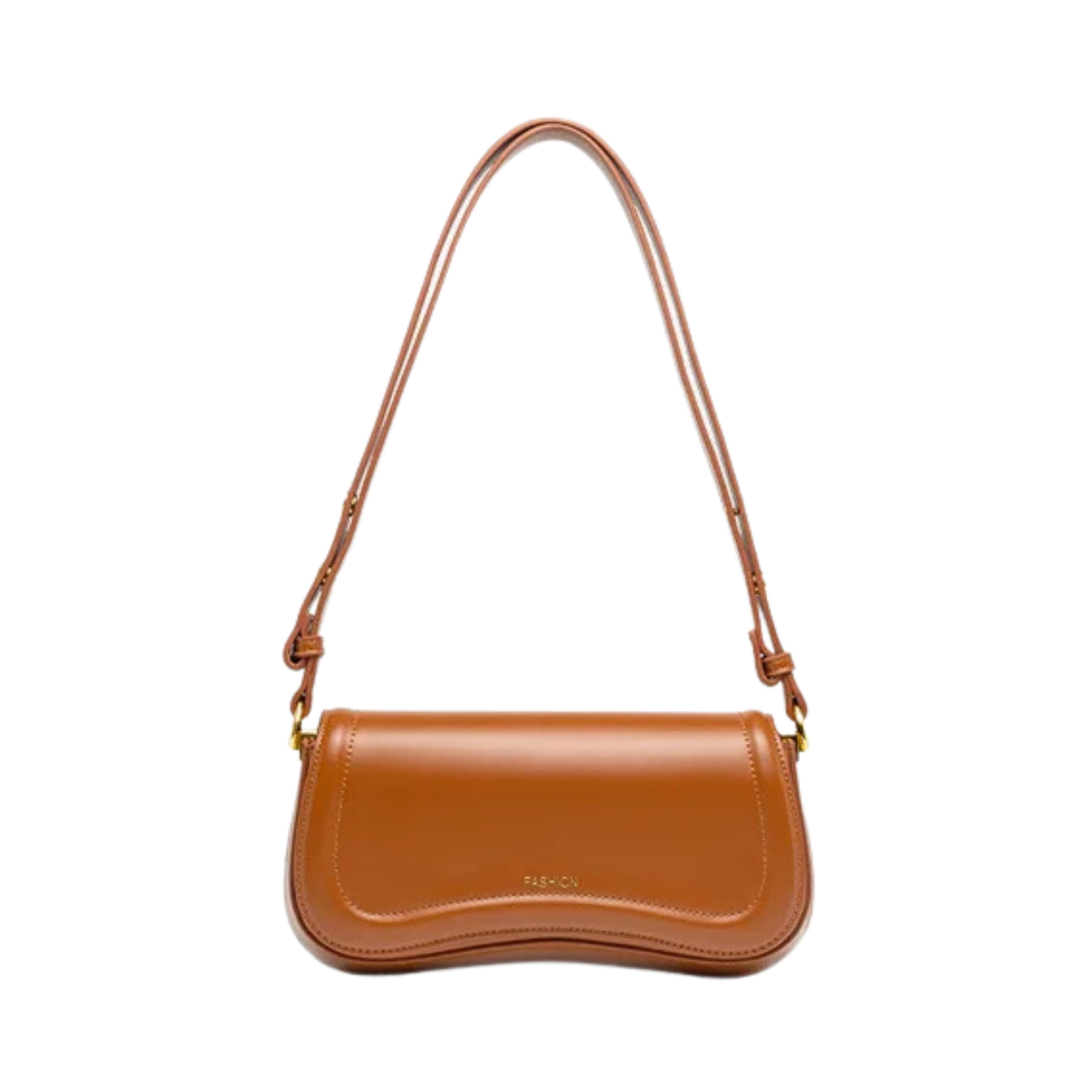 Magnetic Snap Flap Leather Bag