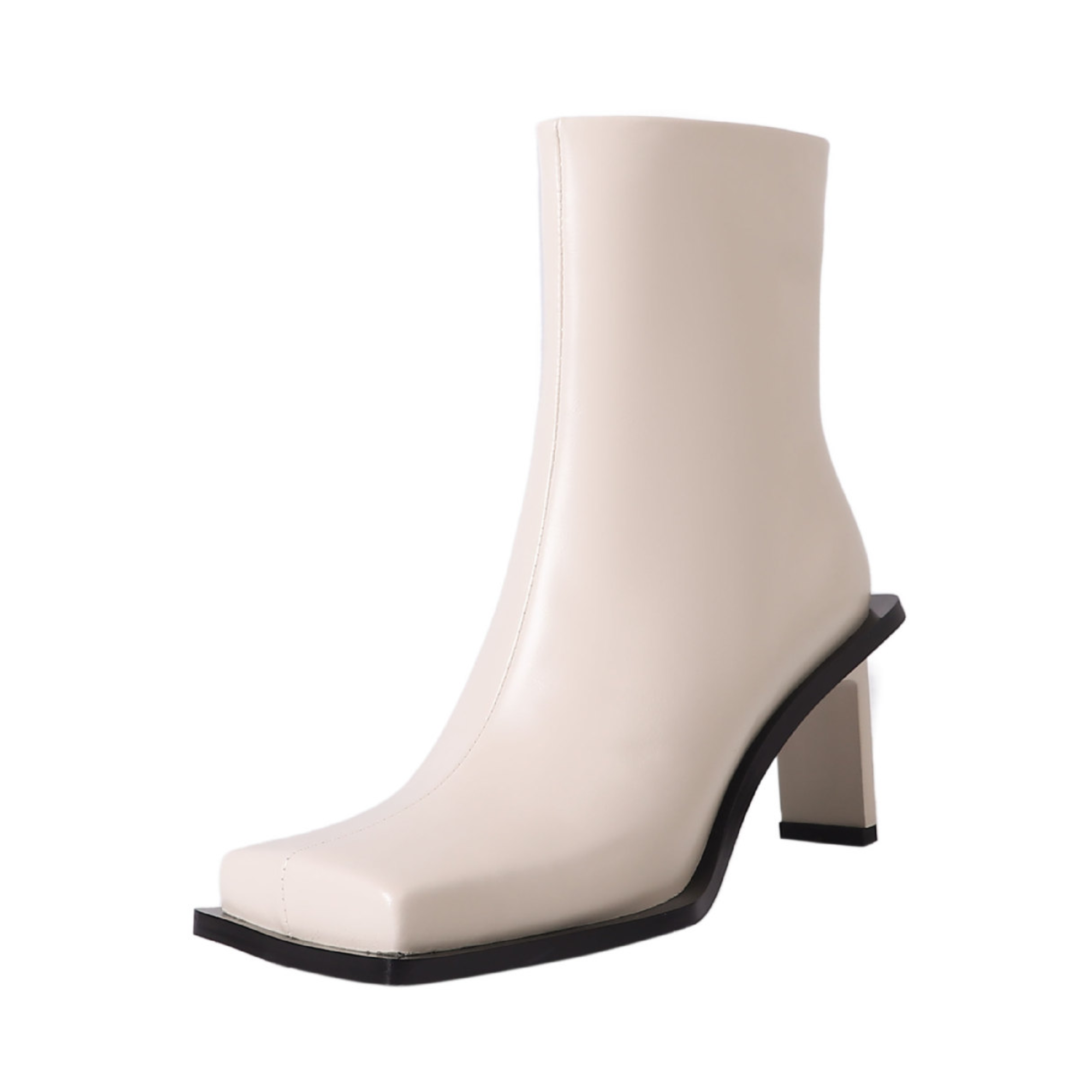 Pre Order:  Square Toe Leather Ankle Boots