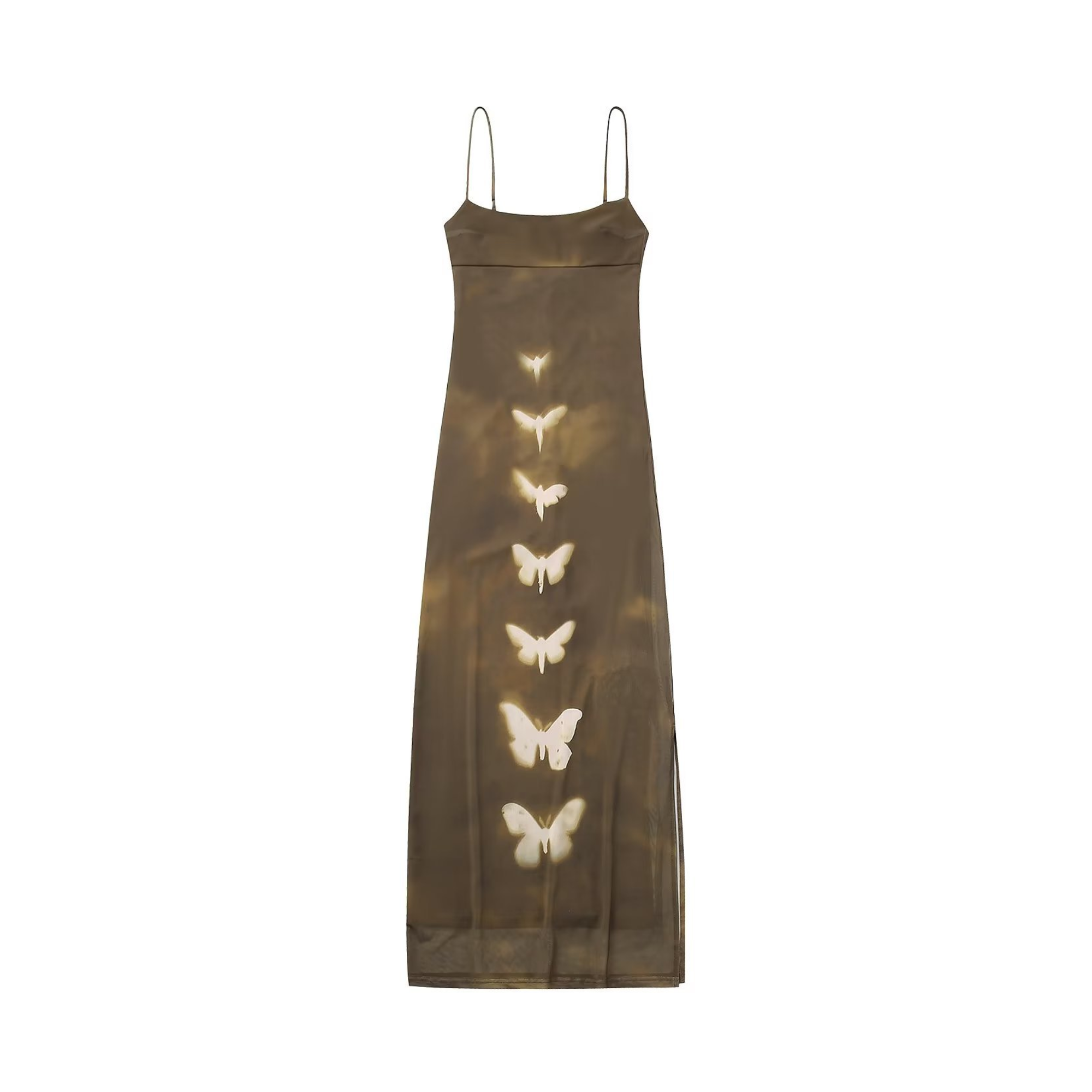 Mint Velvet Kelly Abstract Butterfly Print Midi Dress, Multi