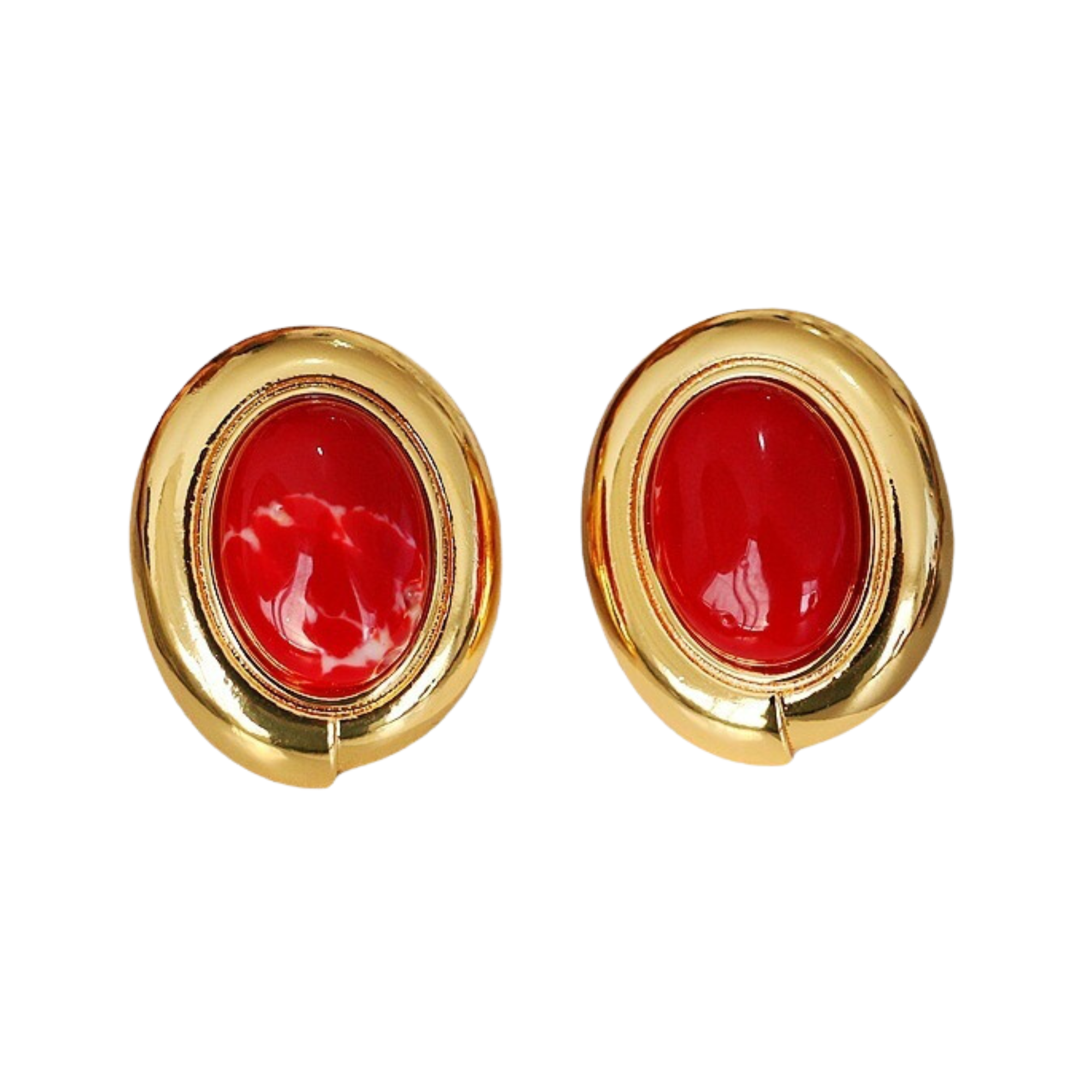 Pre Order:  Oval Natural Stone Stud Earrings