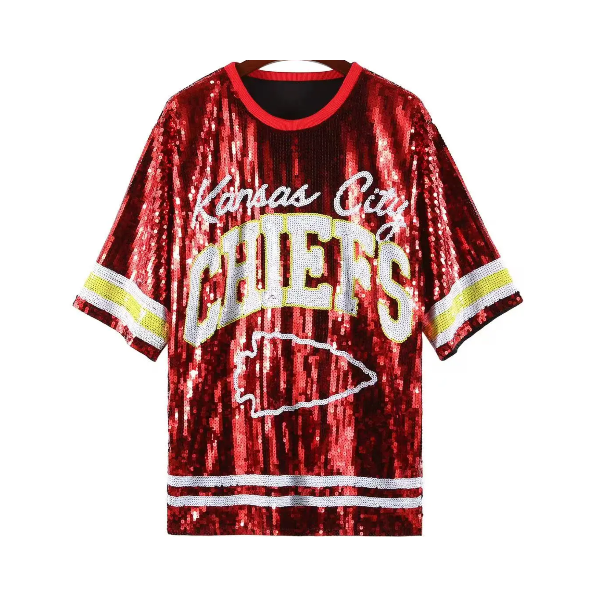 Pre Order:  Sequined Jersey Shirt Dress