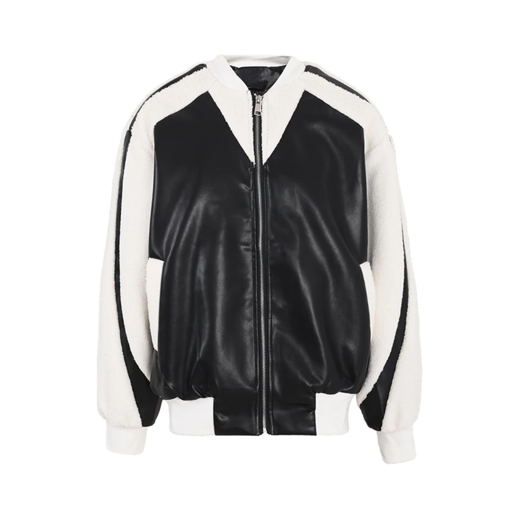 Pre Order:  Contrast Color Padded Zip-Up Jacket