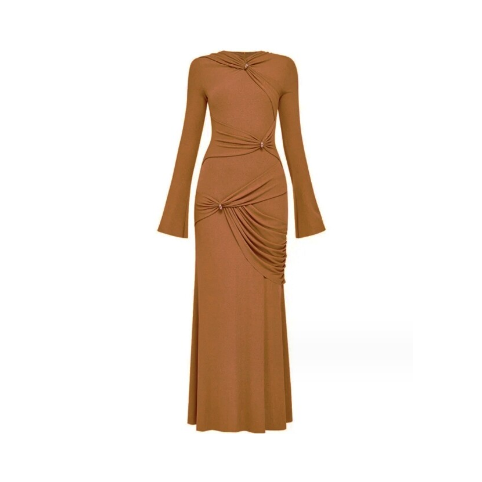 Pre Order:  Metal Rings Pleated Dress