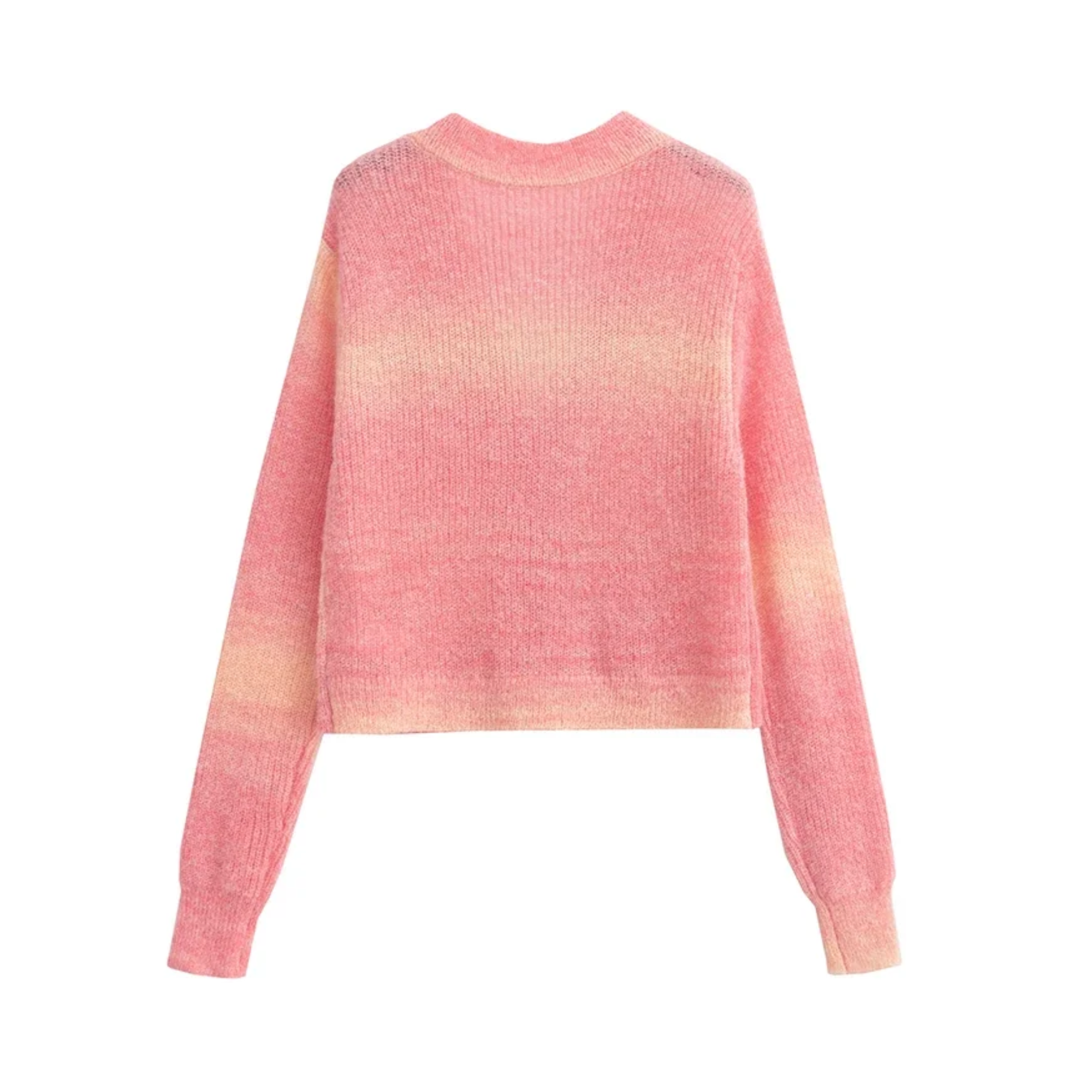 Pre Order:  Gradient Pink Knit Cardigan