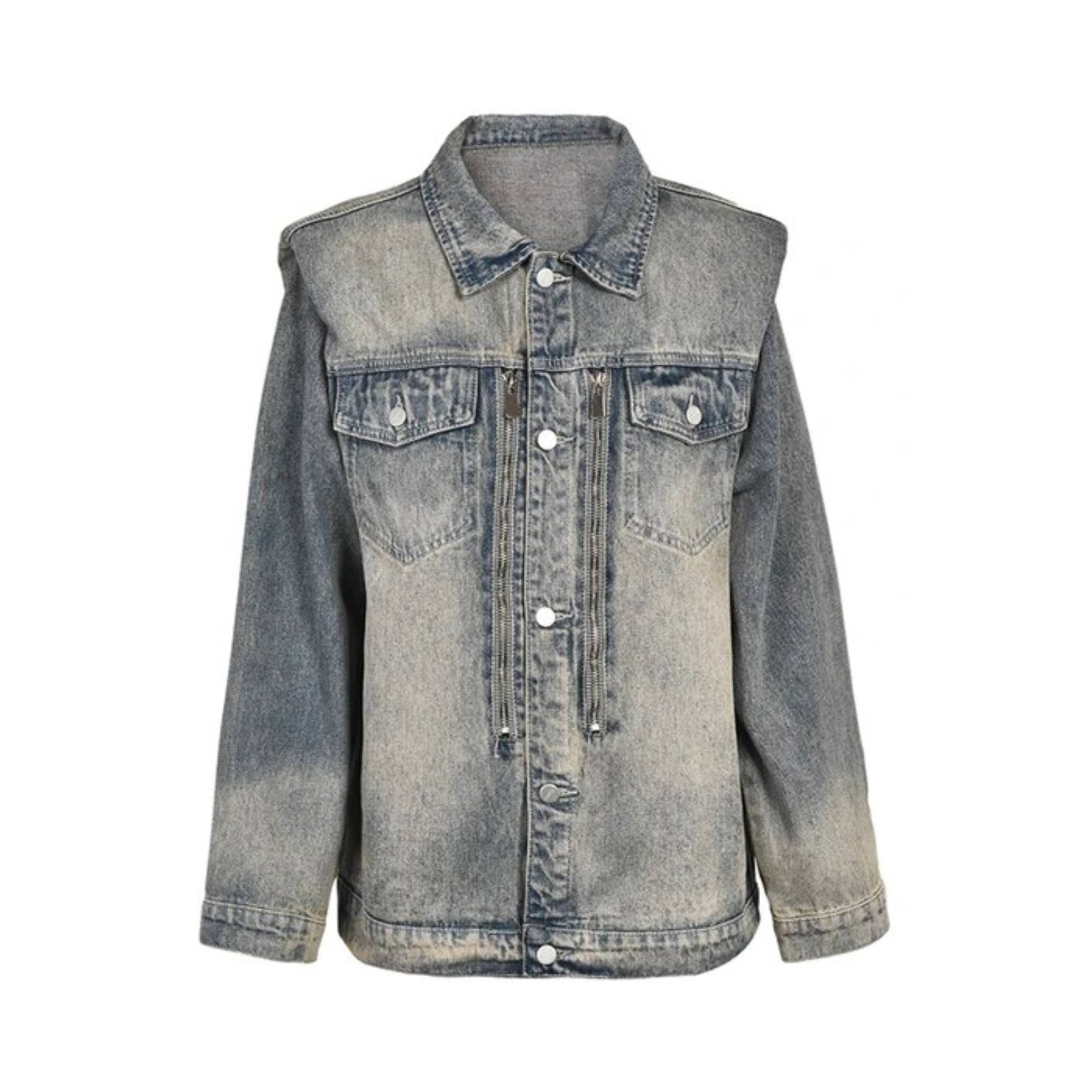 Pre Order:  Shaped Shoulders Denim Jacket