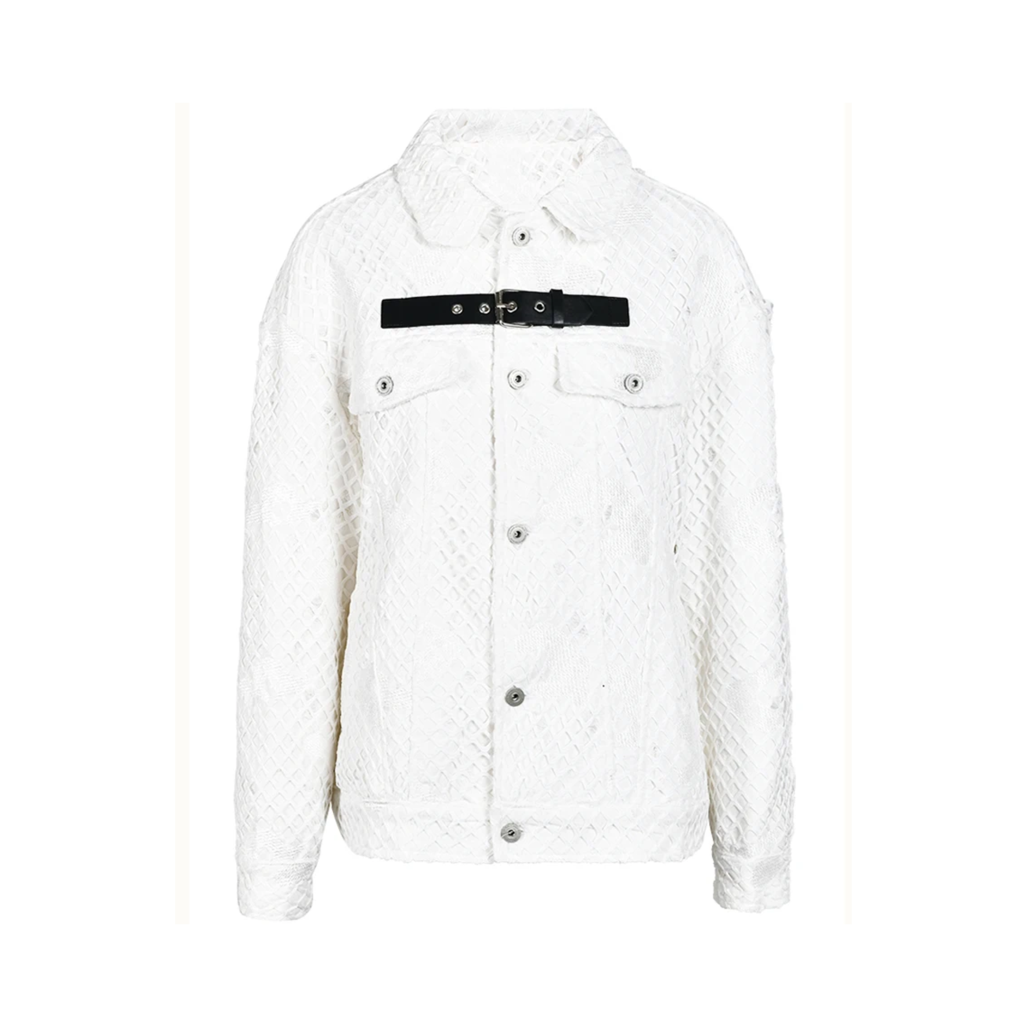 Pre Order:  Lattice Textured Single Strap Jacket