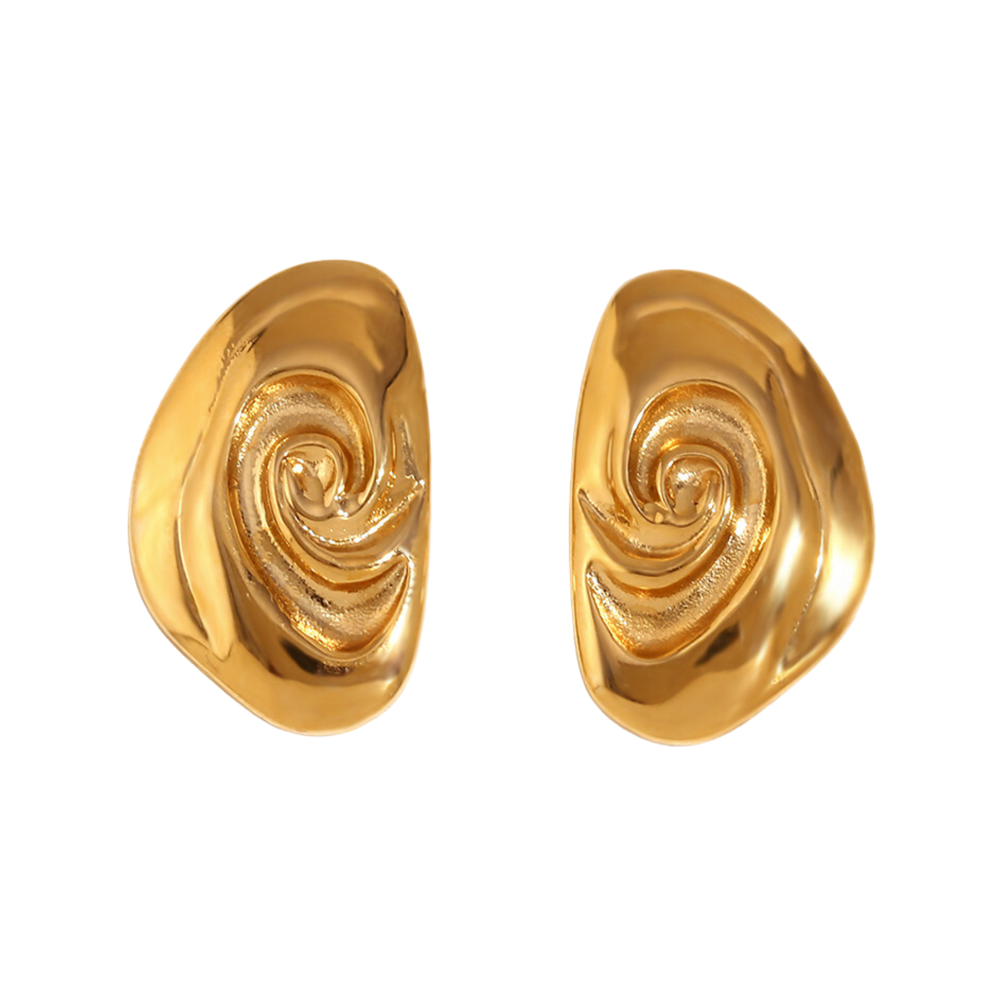 Pre Order:  Spiral Engraved Stud Earrings