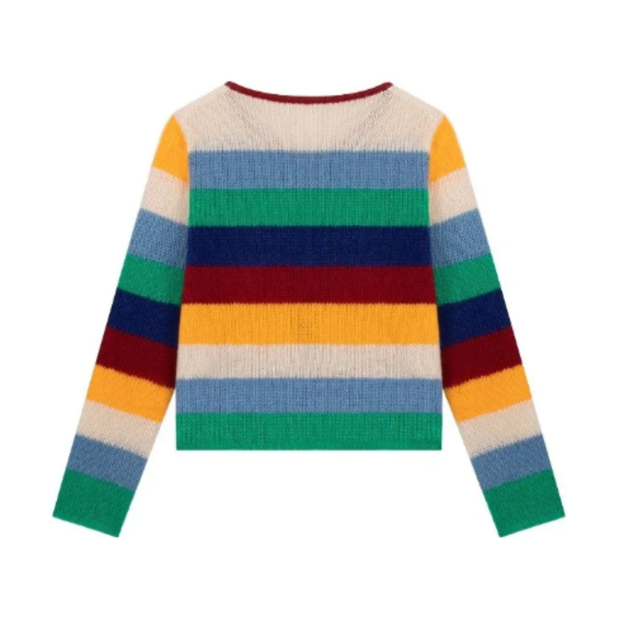 Pre Order:  Multicolor Striped Contrast Cardigan