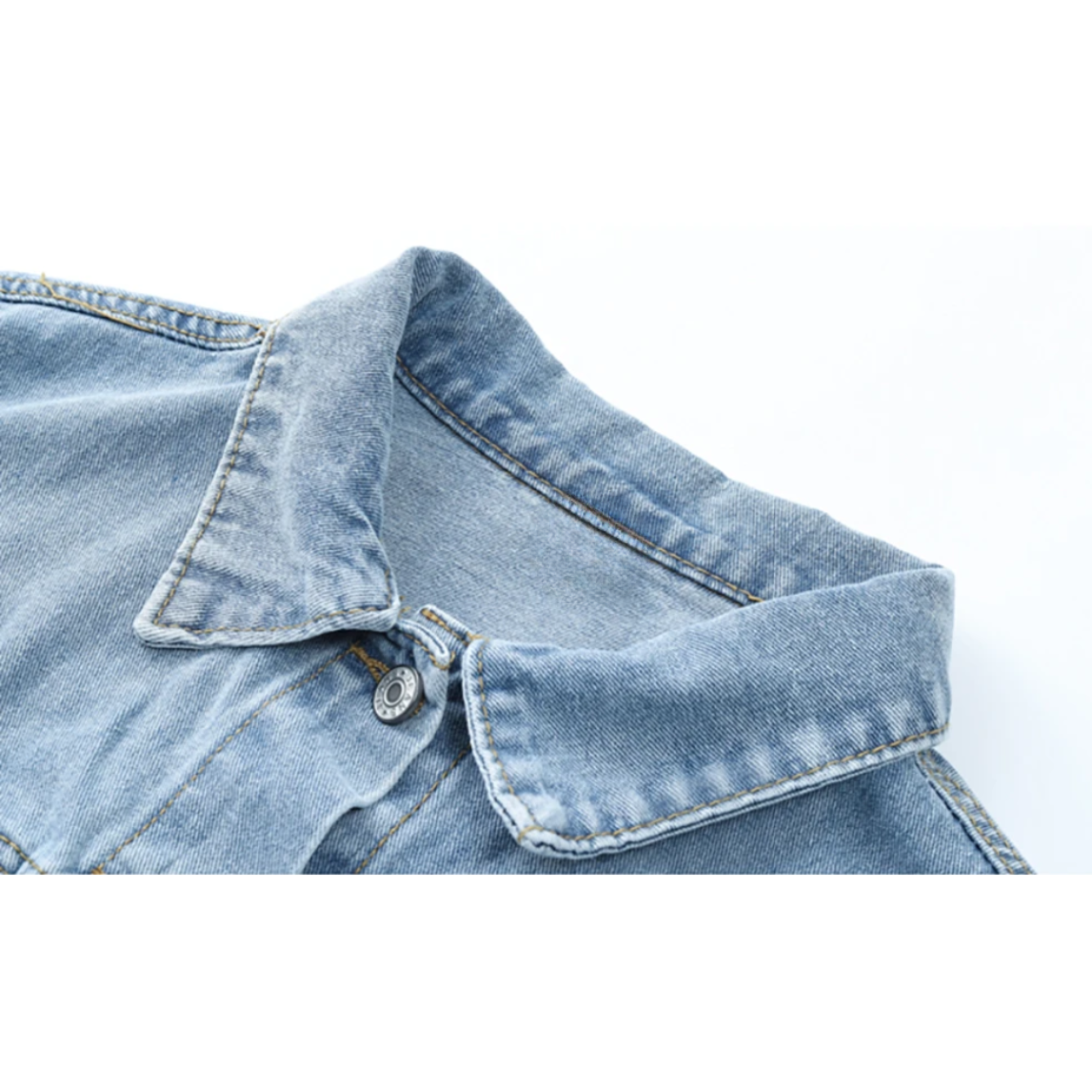 Pre Order:  Half Sleeves Loose Denim Jacket