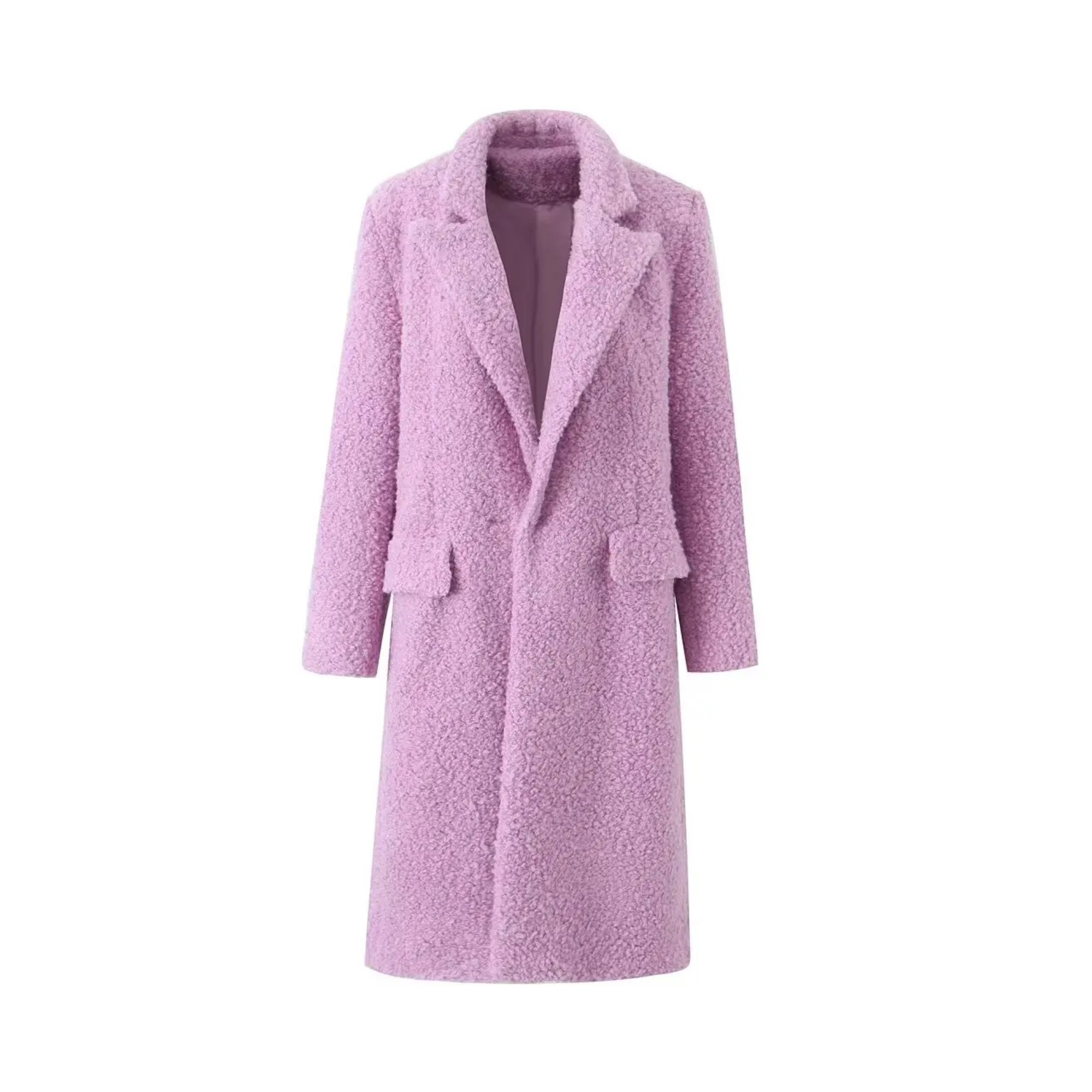 Pre Order:  Thick Faux Woolen Midi Coat