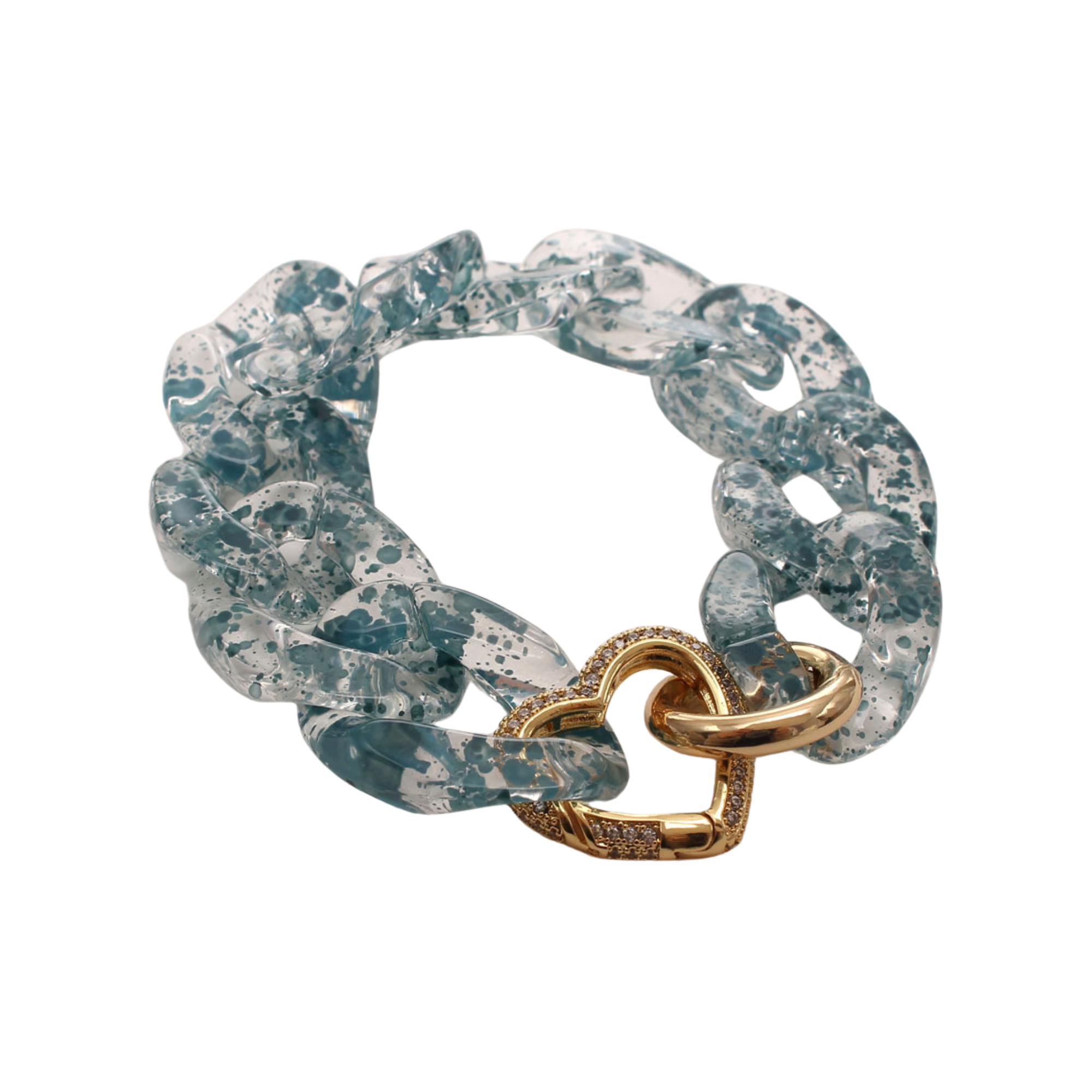 Pre Order:  Zircon Charm Link Resin Bracelet