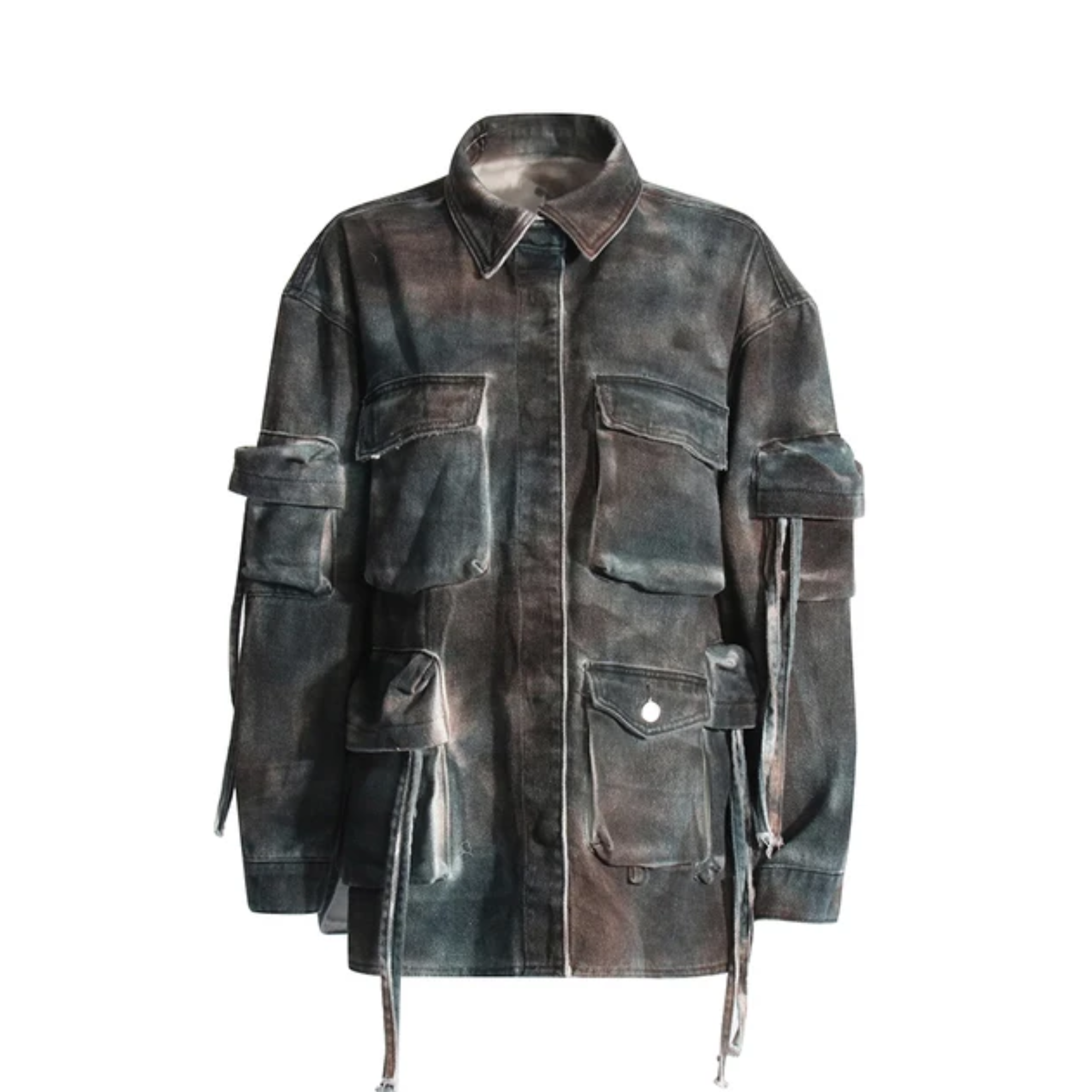 Pre Order:  Patchwork Pockets Camouflage Loose Jacket