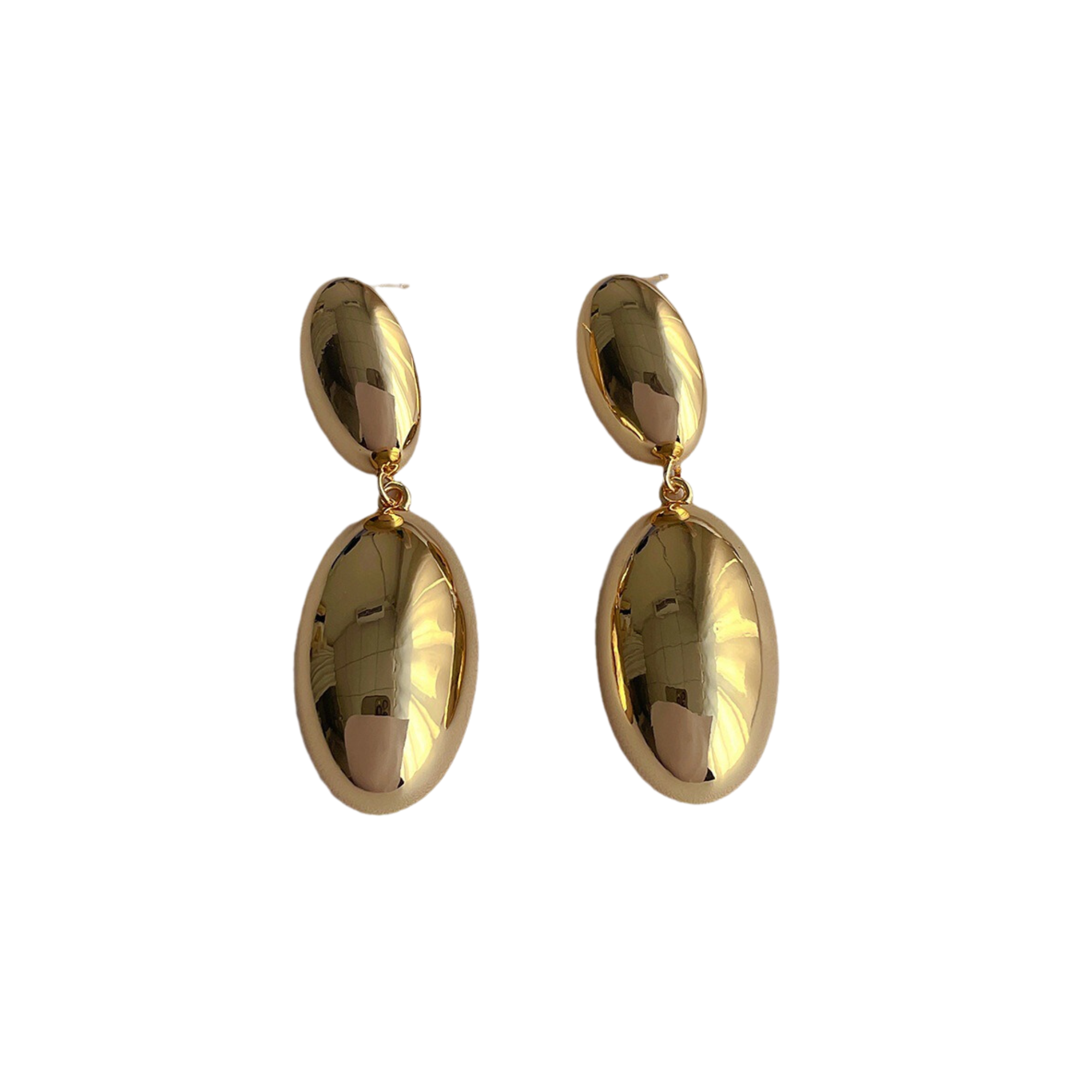 Pre Order:  Glossy Drop Stud Copper Earrings