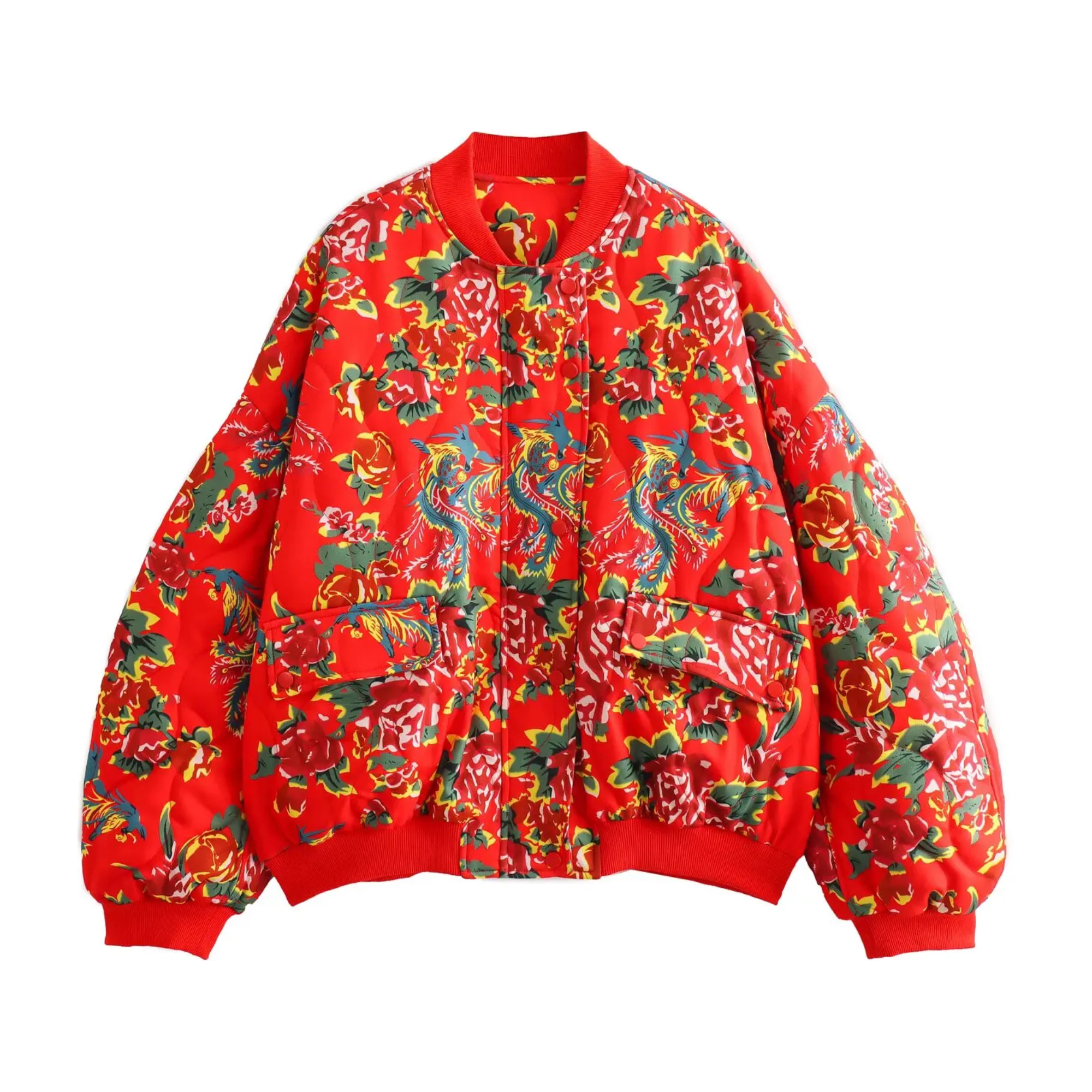 Pre Order:  Oriental Floral Padded Jacket