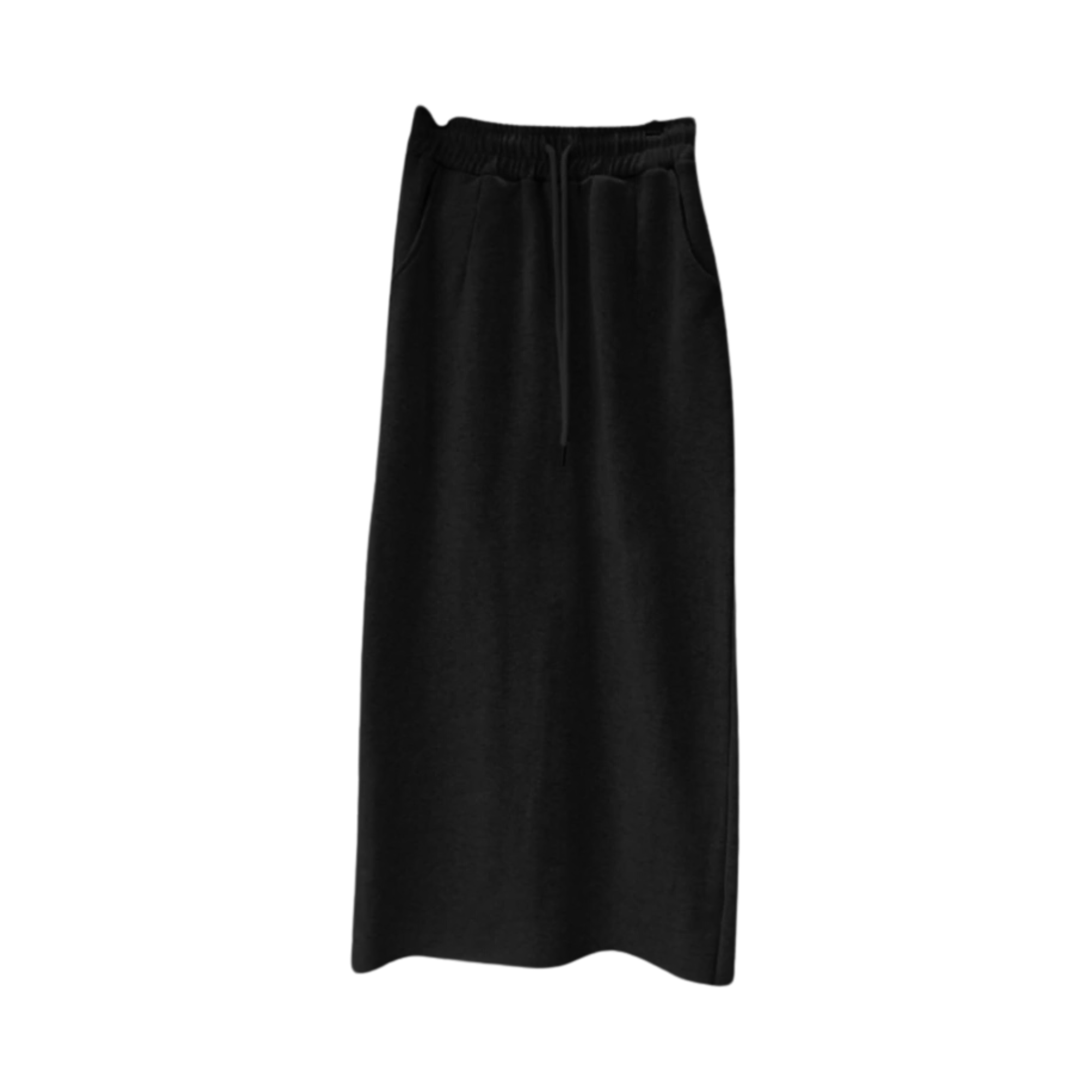 Pre Order:  Drawstring Back Slit Midi Skirt