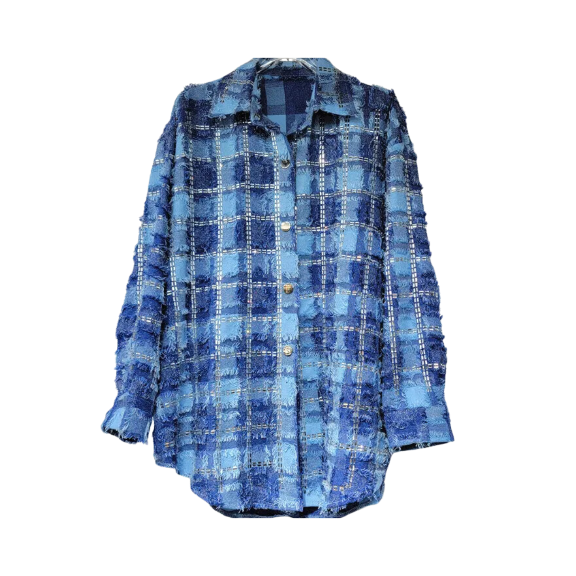 Lattice Plaid Long Sleeves Shirt