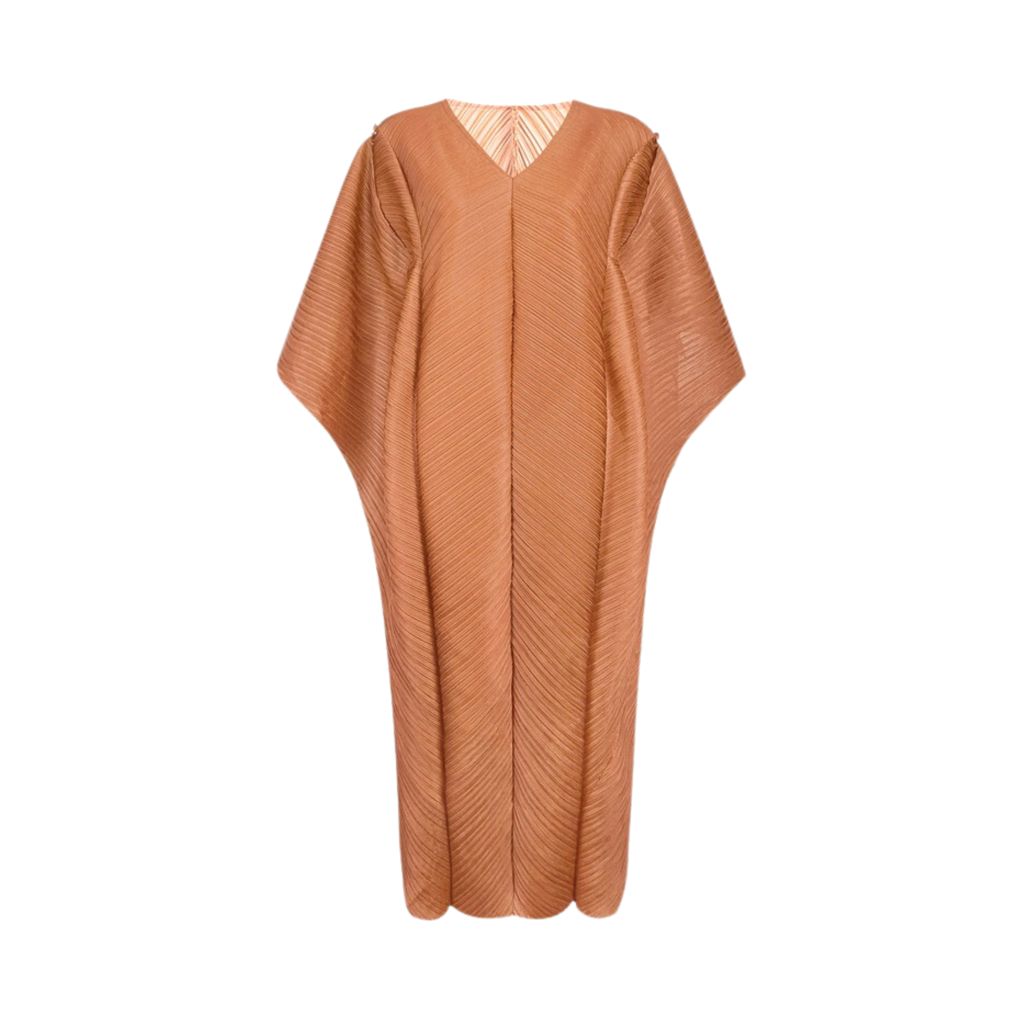 Pre Order:  Contoured Batwing Sleeves Pleated Dress