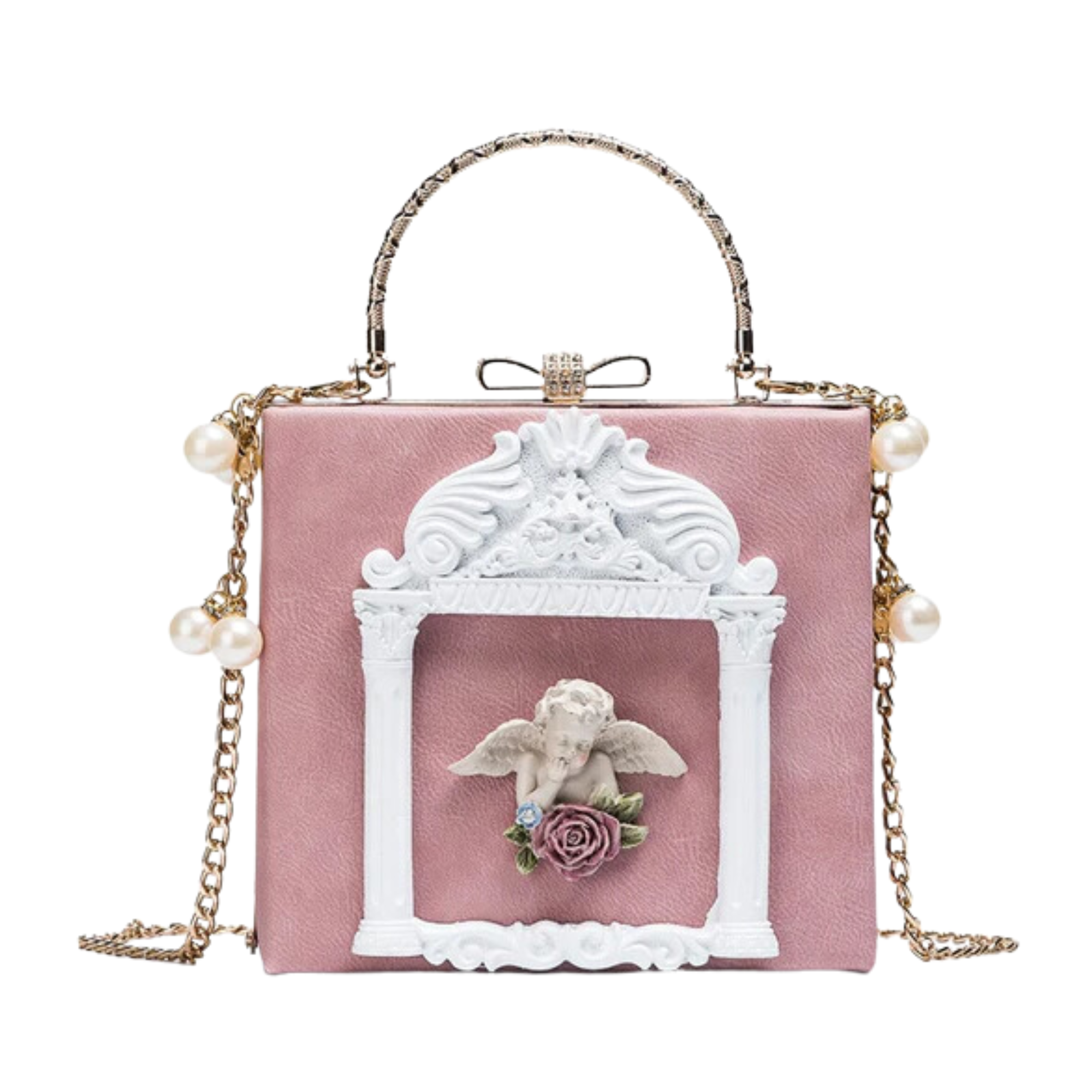 Angel Faux Leather Square Bag - Pre Order: Ships Feb 29