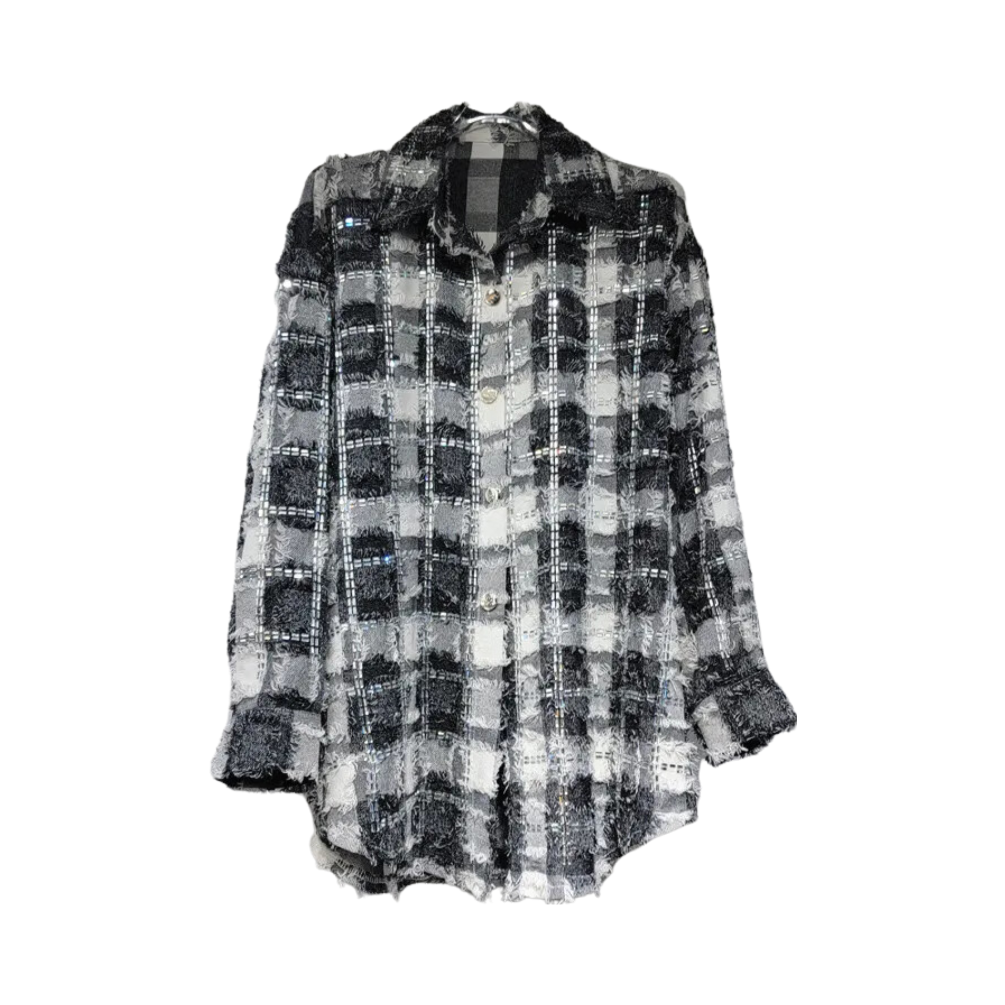 Lattice Plaid Long Sleeves Shirt