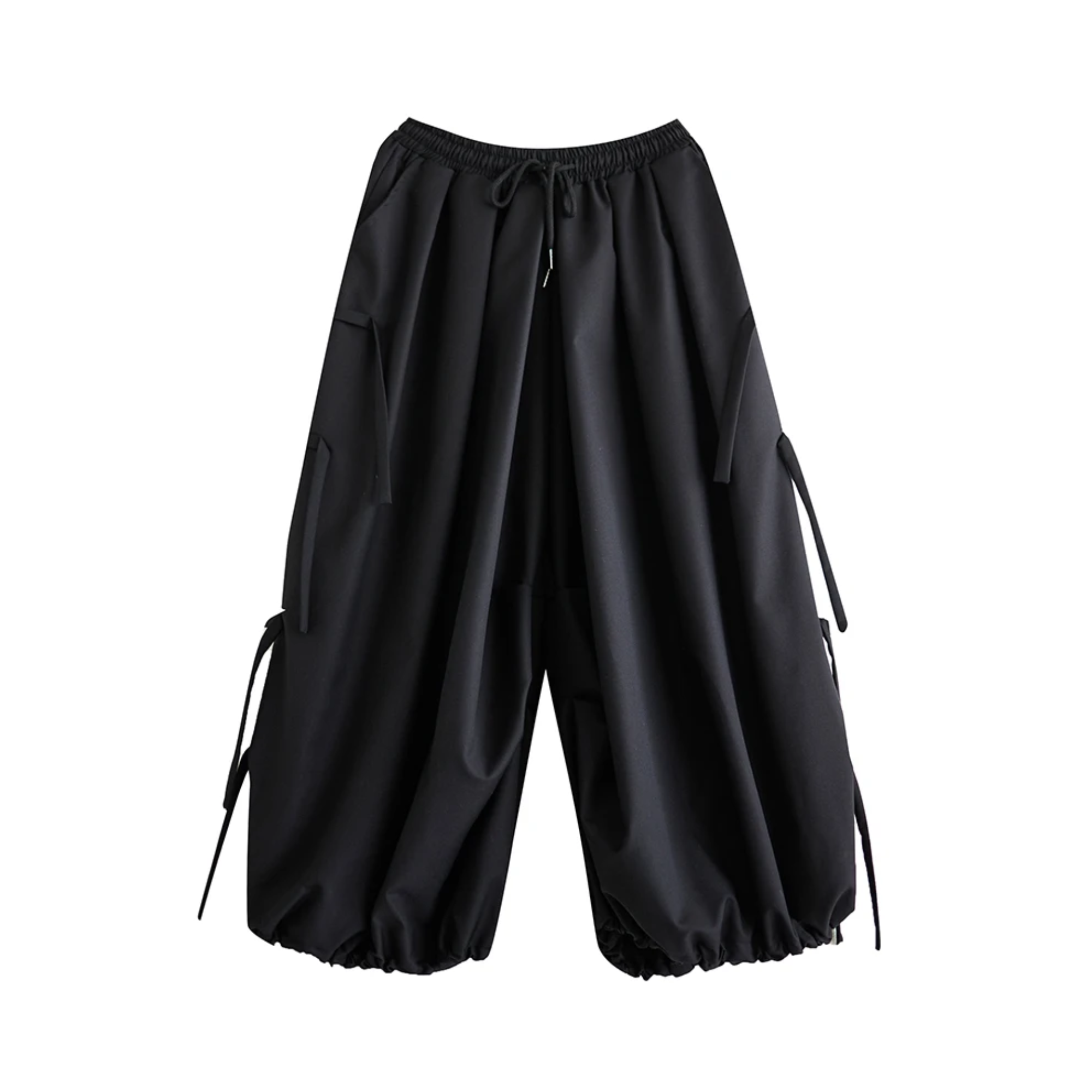 Pre Order:  Drawstring Waist Tasseled Loose Pants