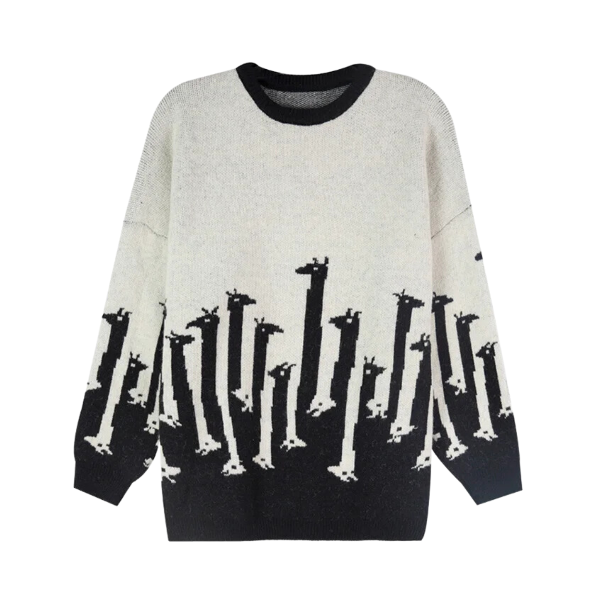 Pre Order:  Giraffes Contrast Knitted Sweater