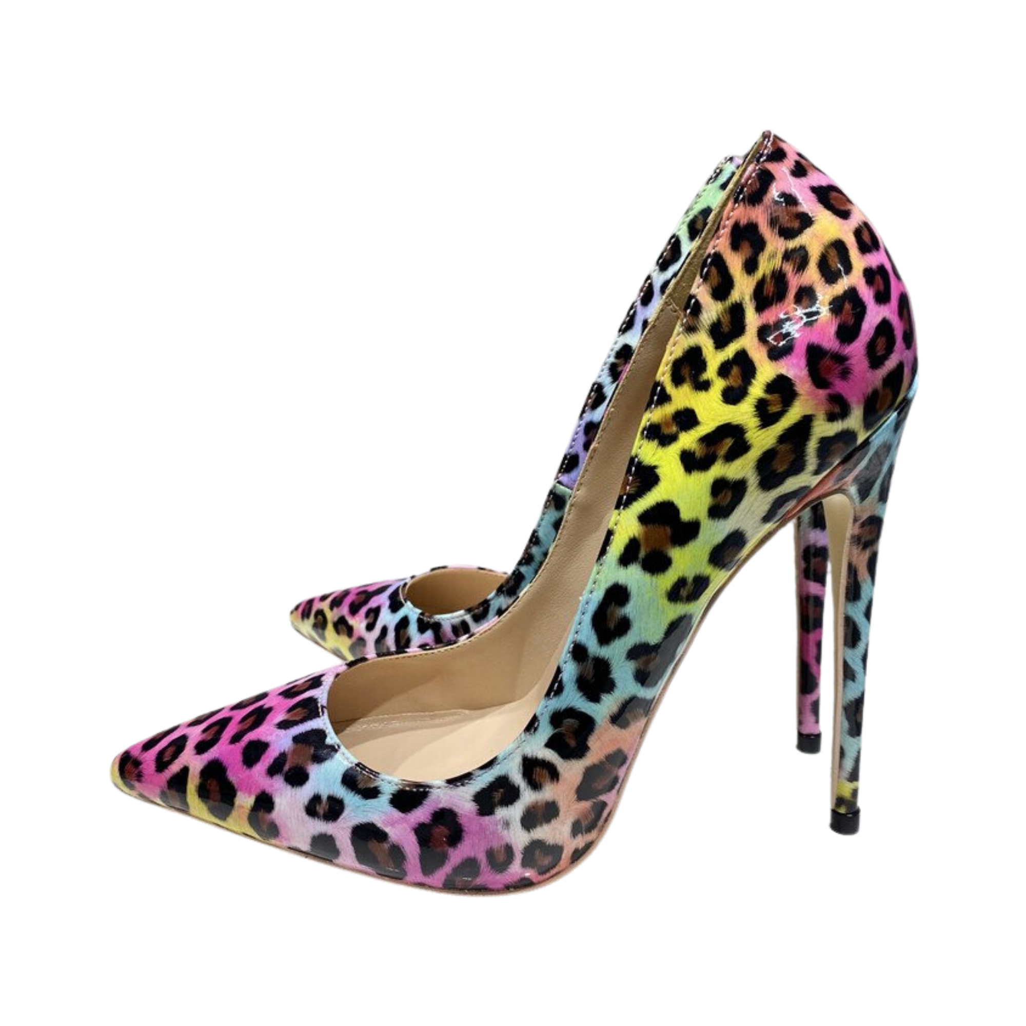 Pre Order:  Leopard Patent Printed Pointed-Toe Pump Shoes