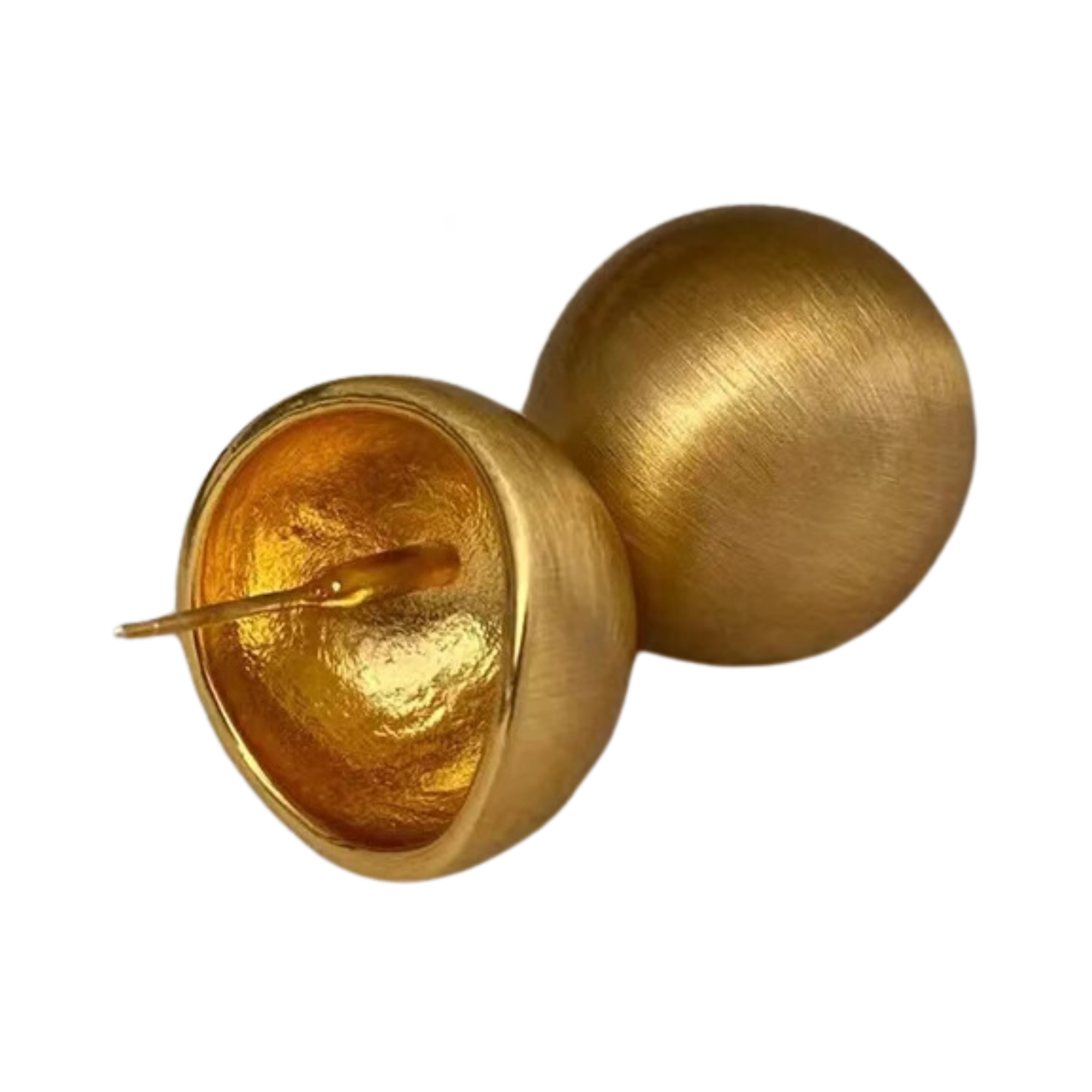 Vintage Sandblast Copper Alloy Ball Stud Earrings