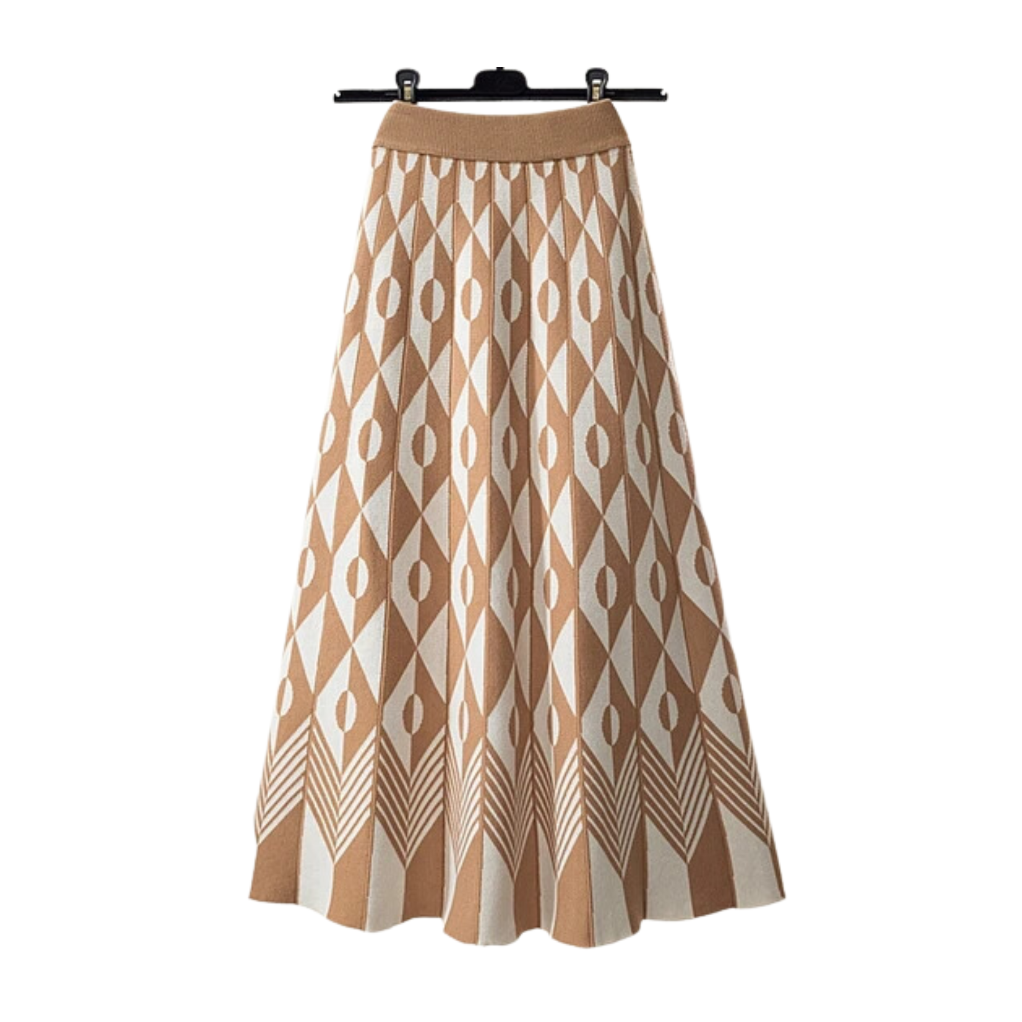 Pre Order:  Knitted Pleated A-Line Midi Skirt