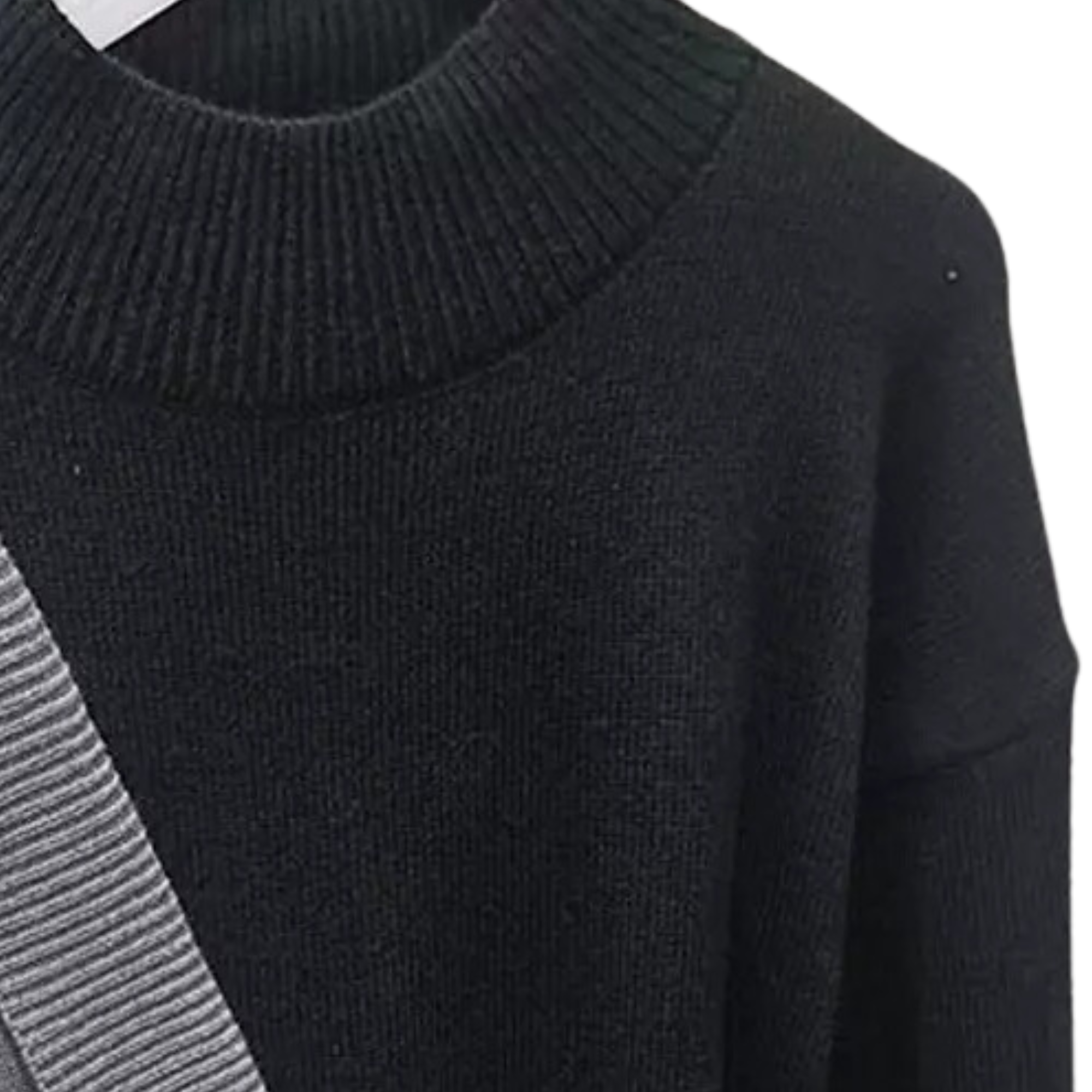 Pre Order:  Turtleneck Contrast Color Knitted Sweater