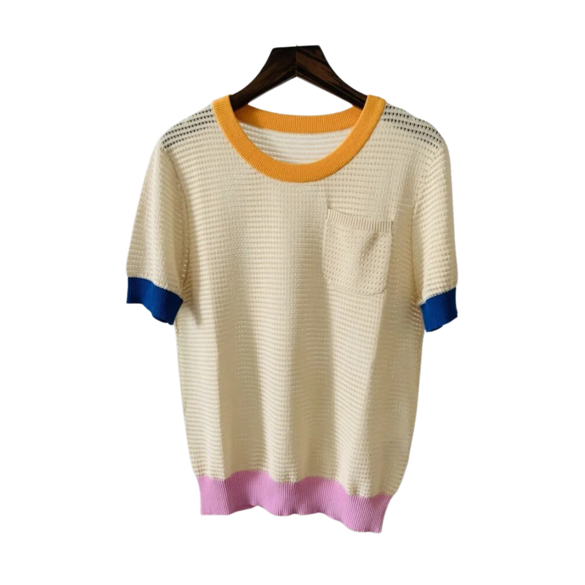 Pre Order:  Knitted Linen Round Neck Top