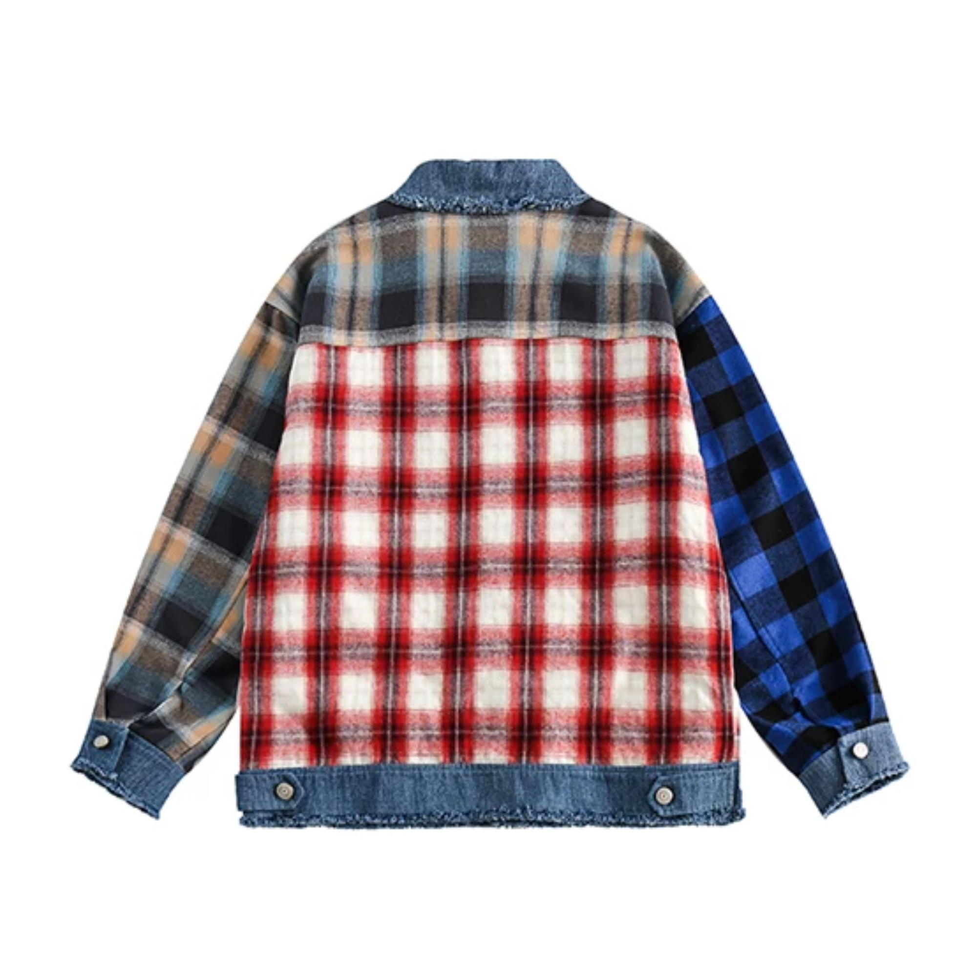 Pre Order:  Multicolor Patchwork Plaid Jacket