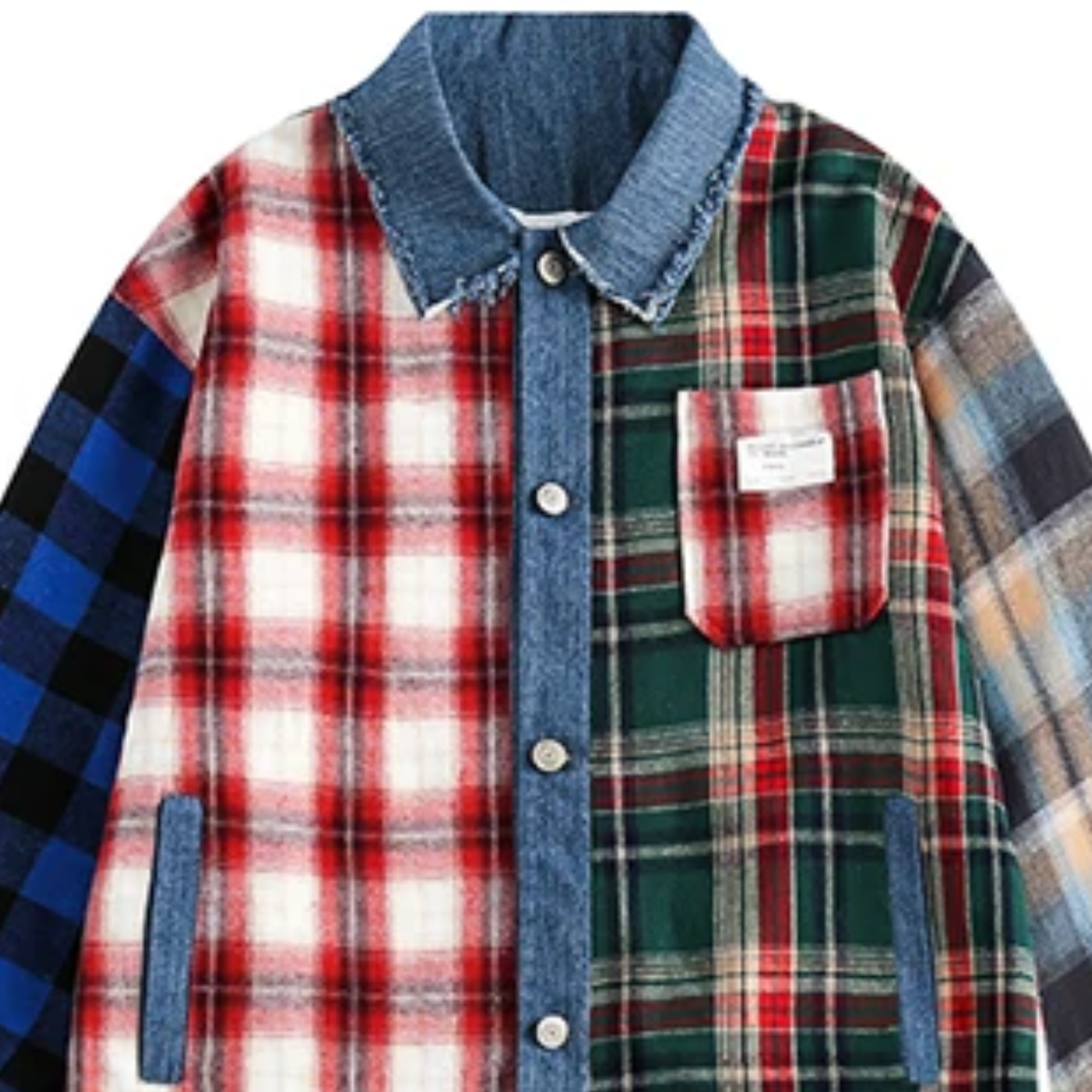 Pre Order:  Multicolor Patchwork Plaid Jacket