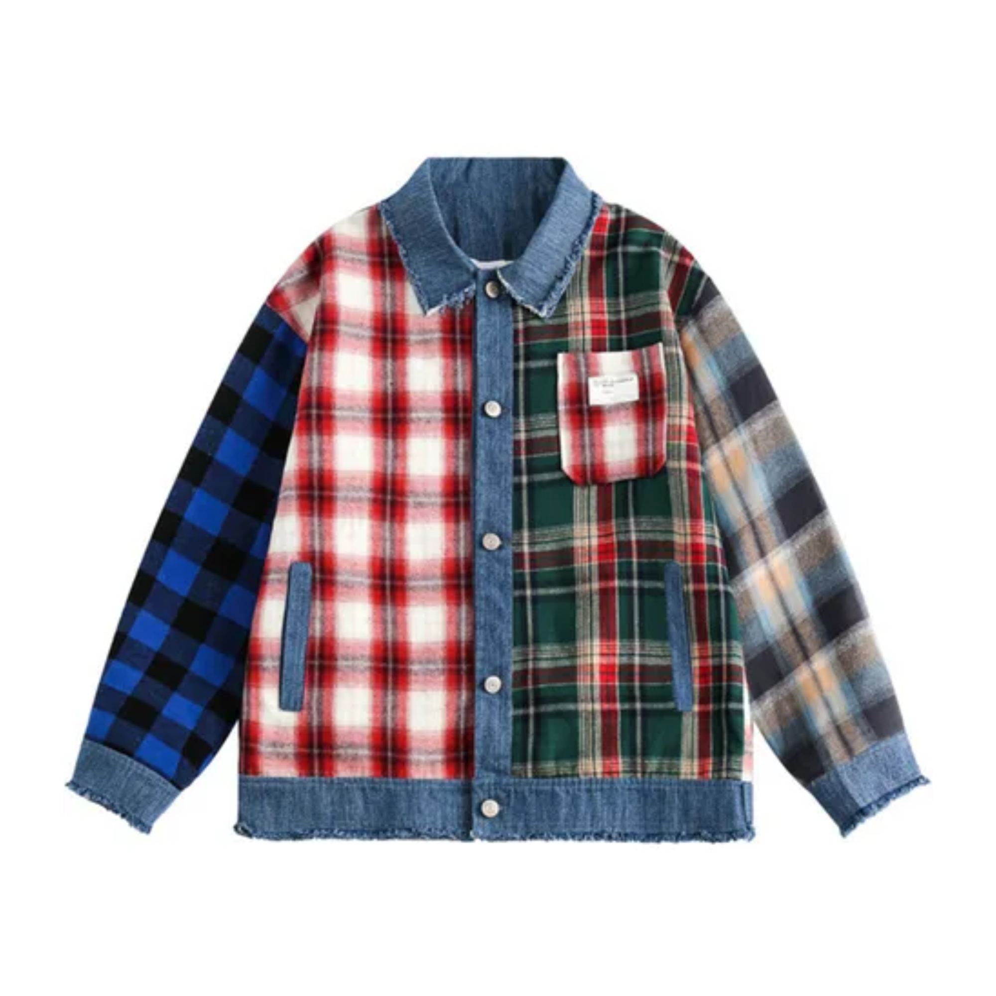 Pre Order:  Multicolor Patchwork Plaid Jacket