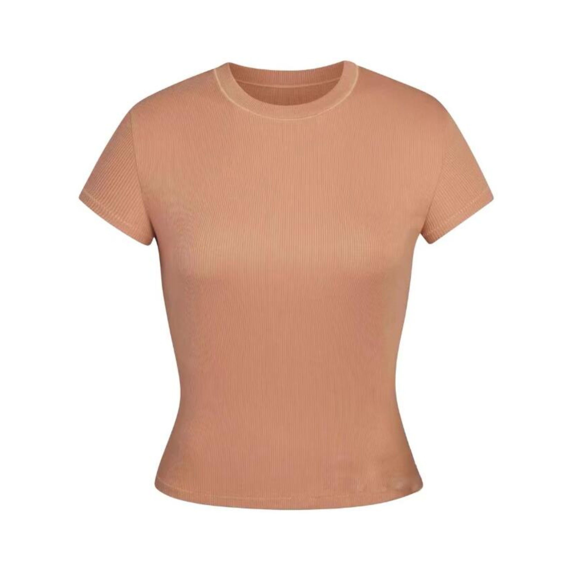 Elastic Slim Fit Round Neck T-shirt