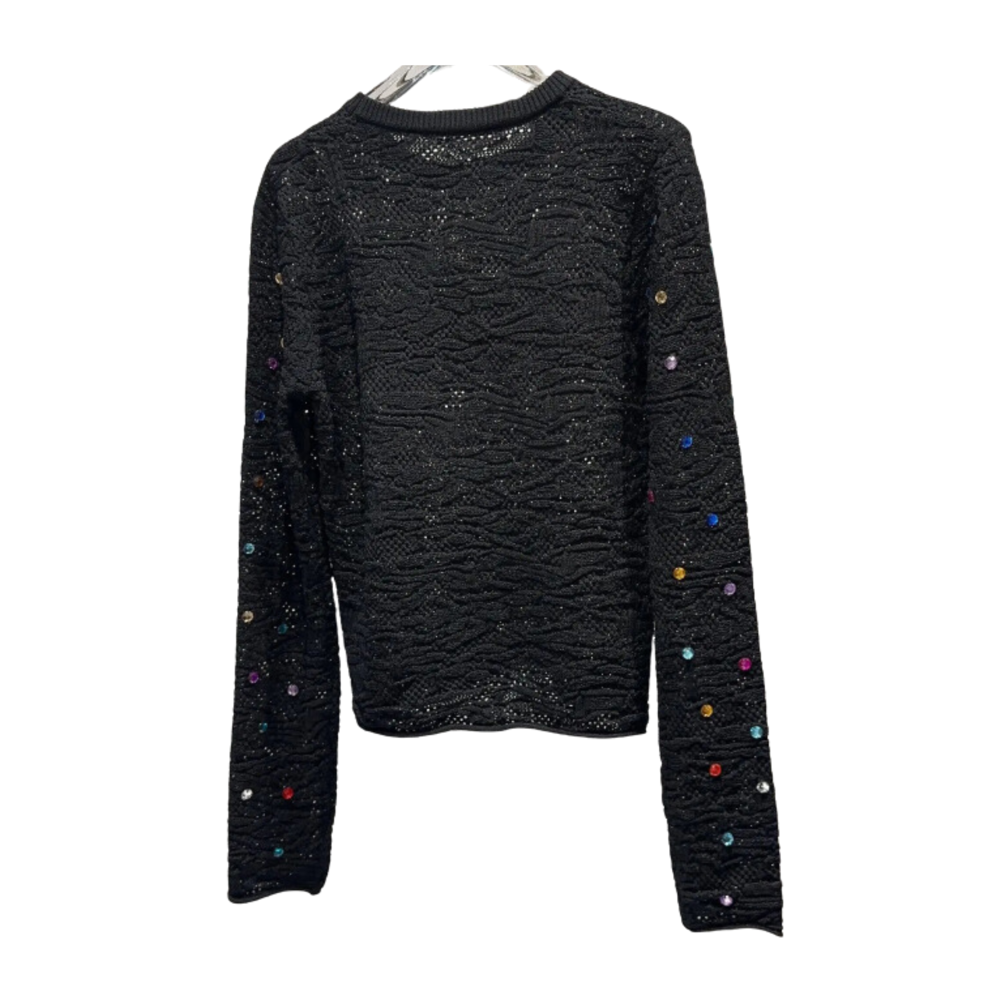 Pre Order:  Colorful Crystal Beaded Knitted Sweater